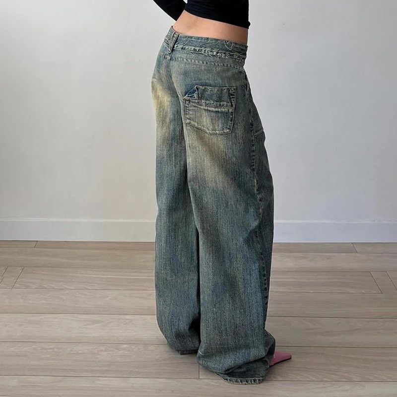 Jean Distressed 90s Loose Jeans Size 29" - 4 Thumbnail