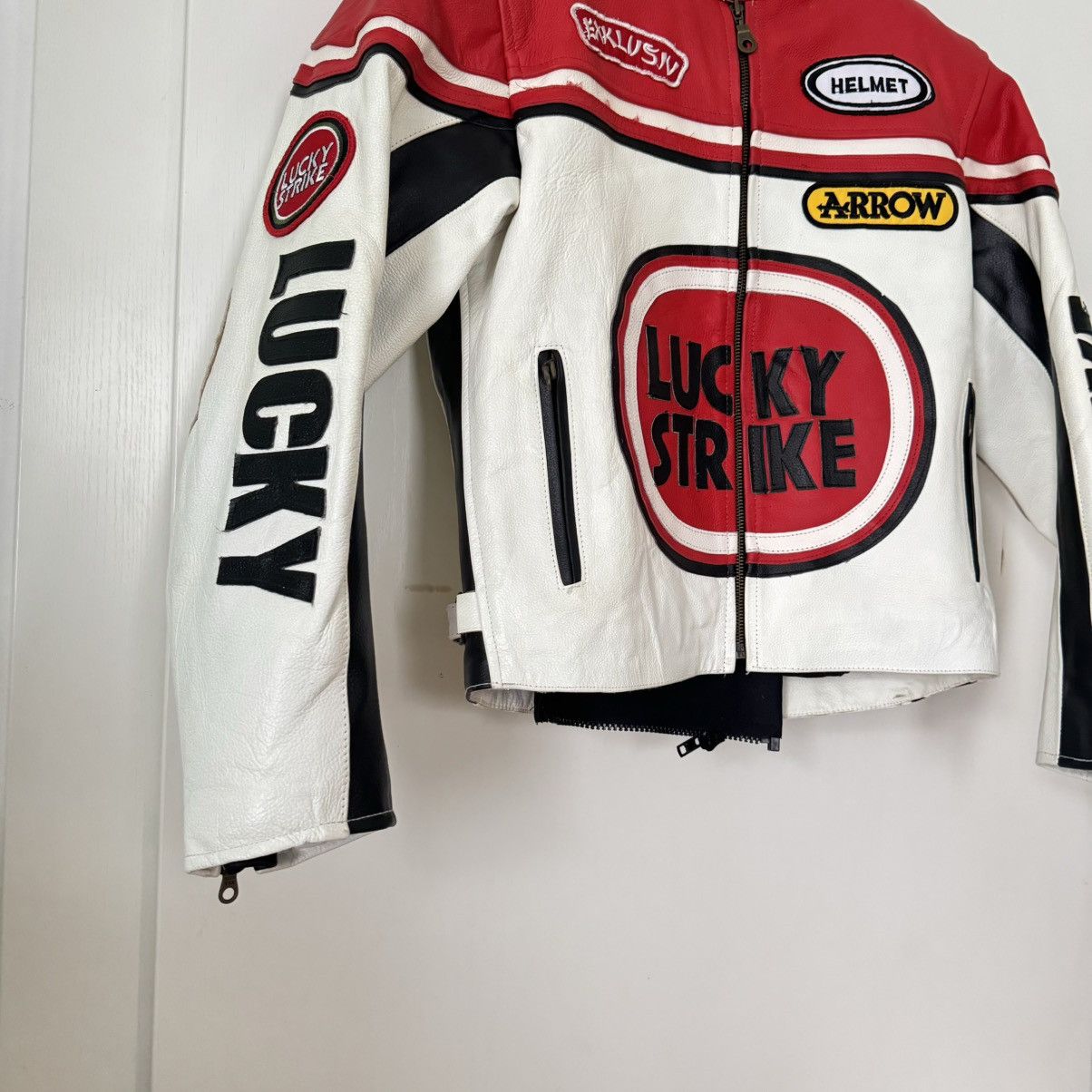 Vintage Lucky Strike Vintage 90s Leather Jacket Rare Streetwear Size US S / EU 44-46 / 1 - 17 Thumbnail