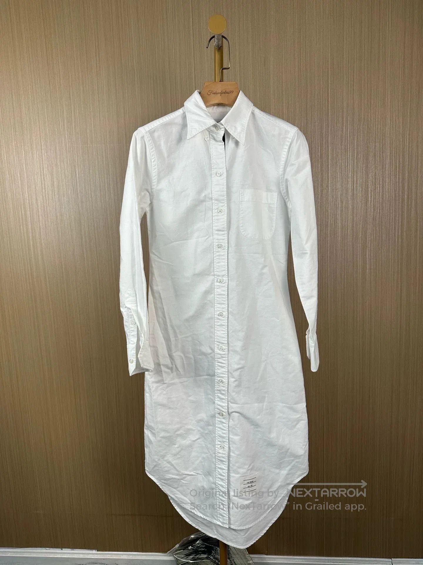 thom browne white shirt dress 38 fds001.