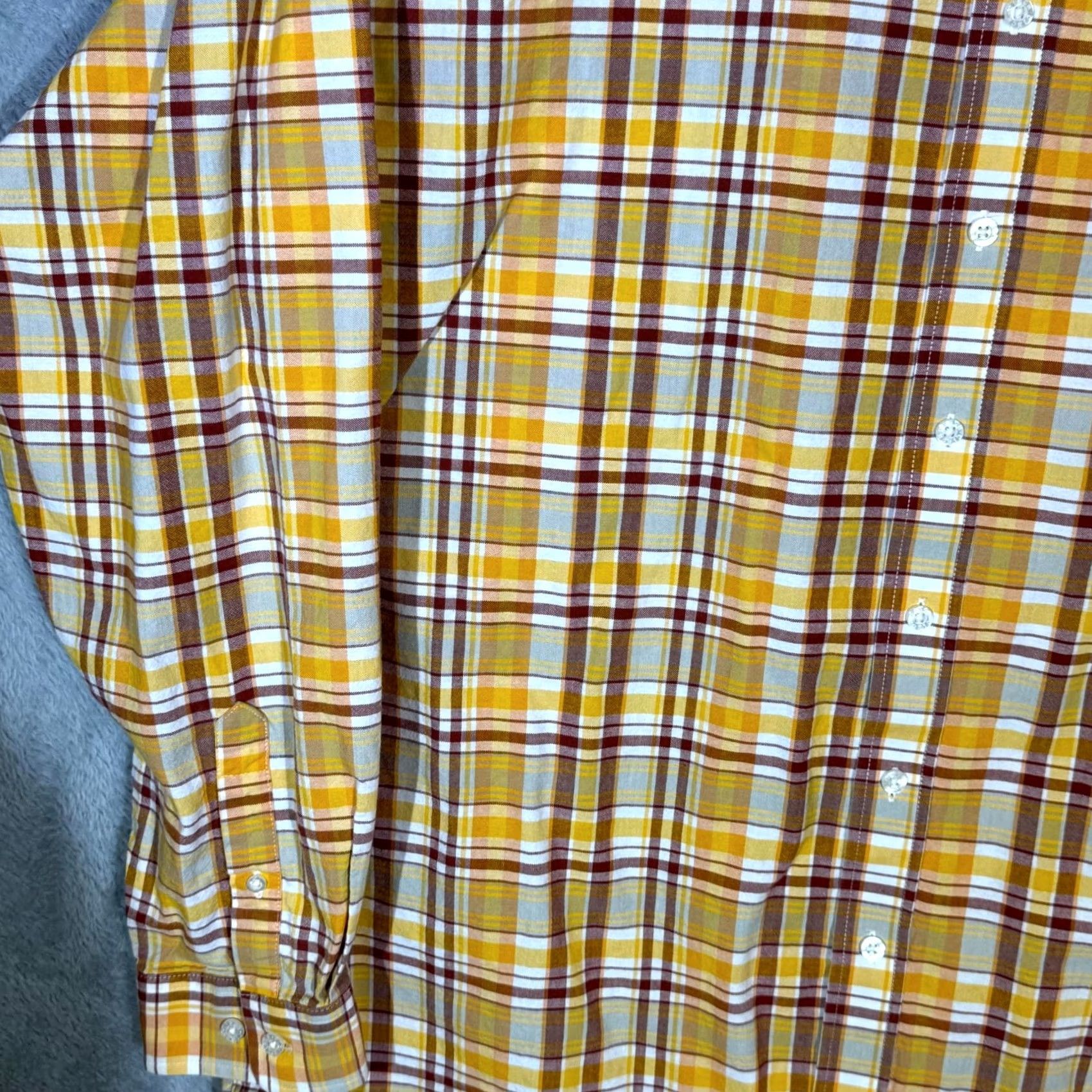 Vintage Cinch Shirt Men’s 2XL Yellow Plaid Cotton Long Sleeve Button-Down Excellent Size US XXL / EU 58 / 5 - 3 Thumbnail