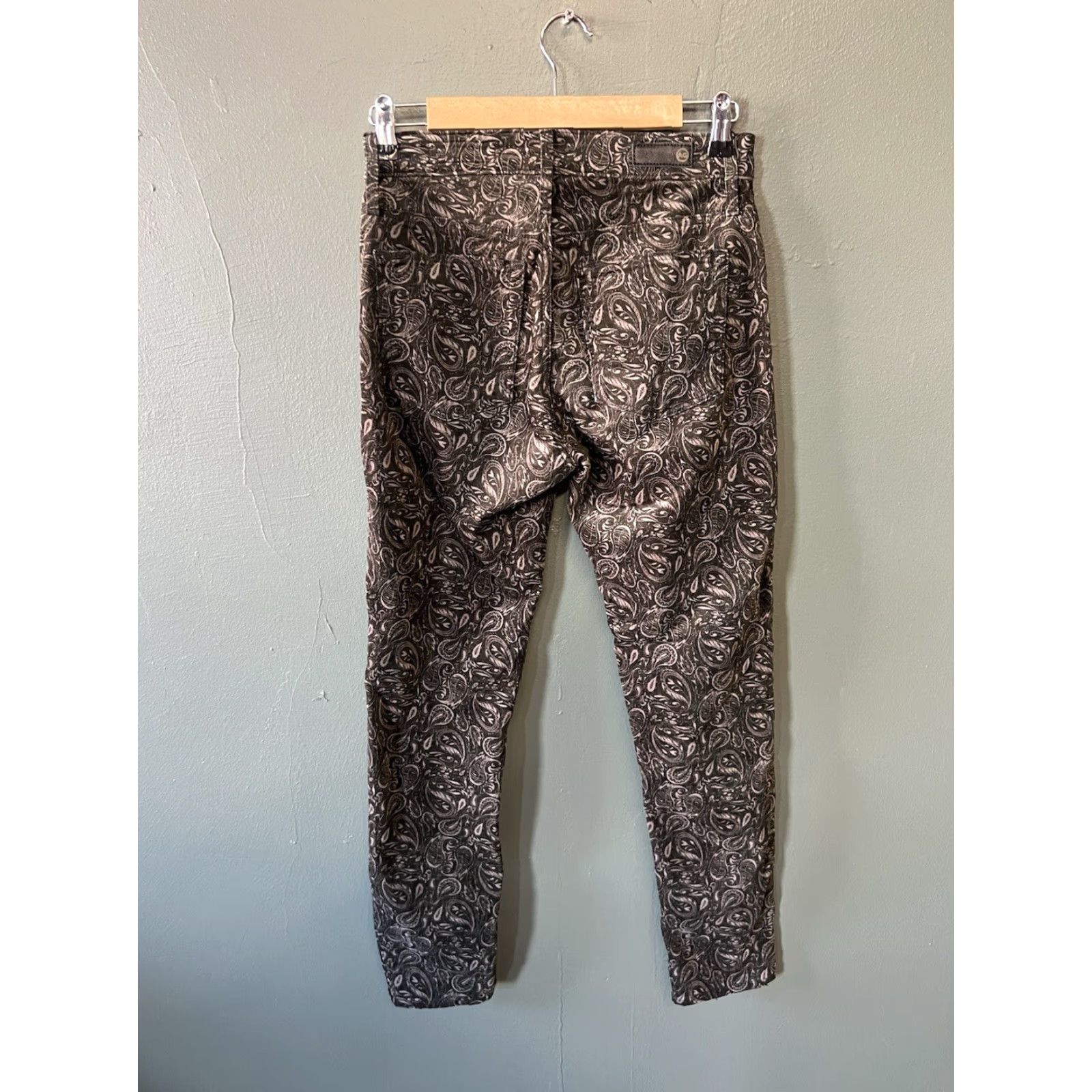 Vintage AG Adriano Goldschmied The Stevie High Rise Ankle Paisley Jeans 28R Women Size 28" / US 6 / IT 42 - 2 Thumbnail