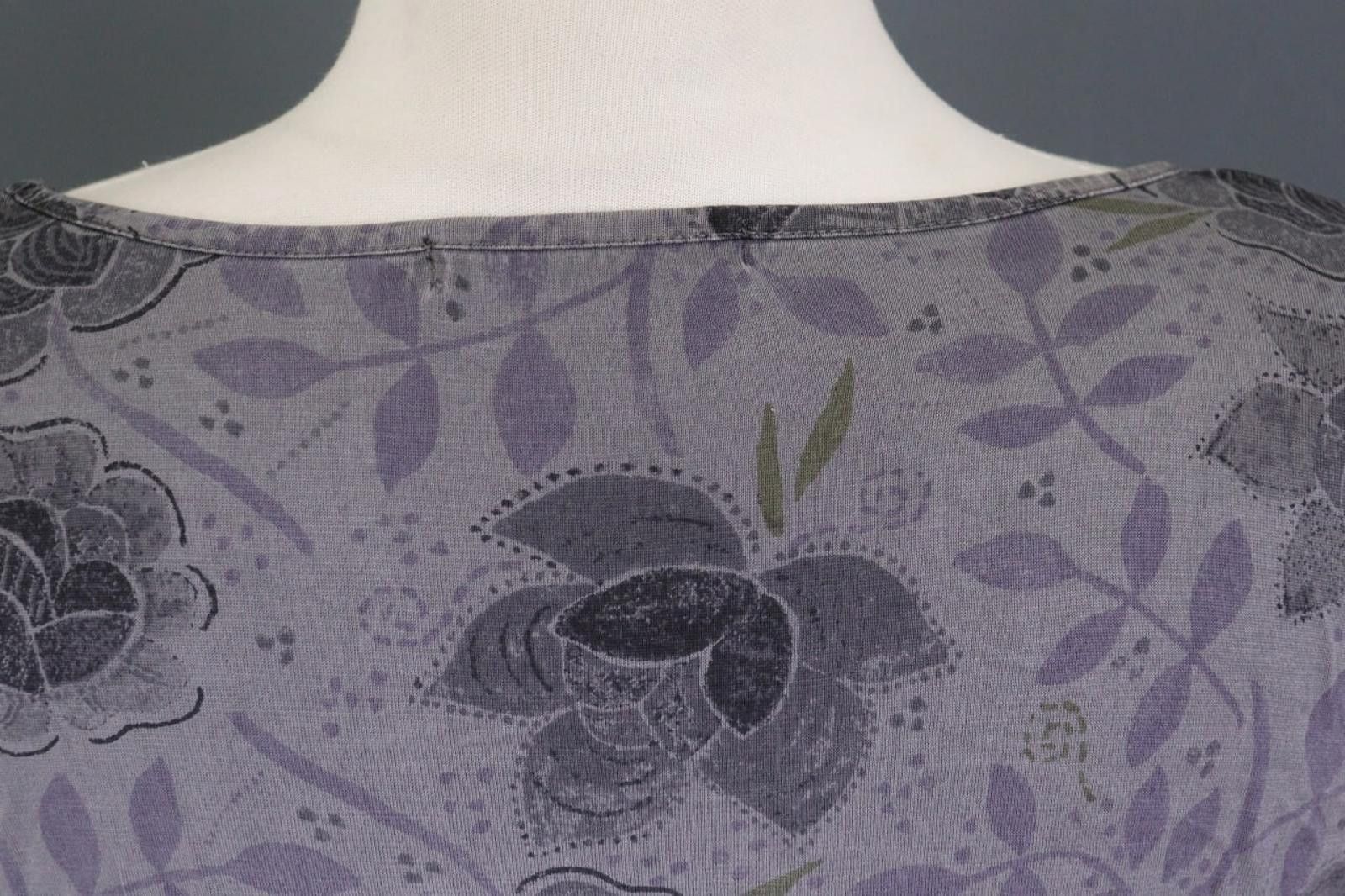 Designer Gudrun Sjoden Gray Floral Relaxed Blouse Shirt Size L Size L / US 10 / IT 46 - 12 Thumbnail