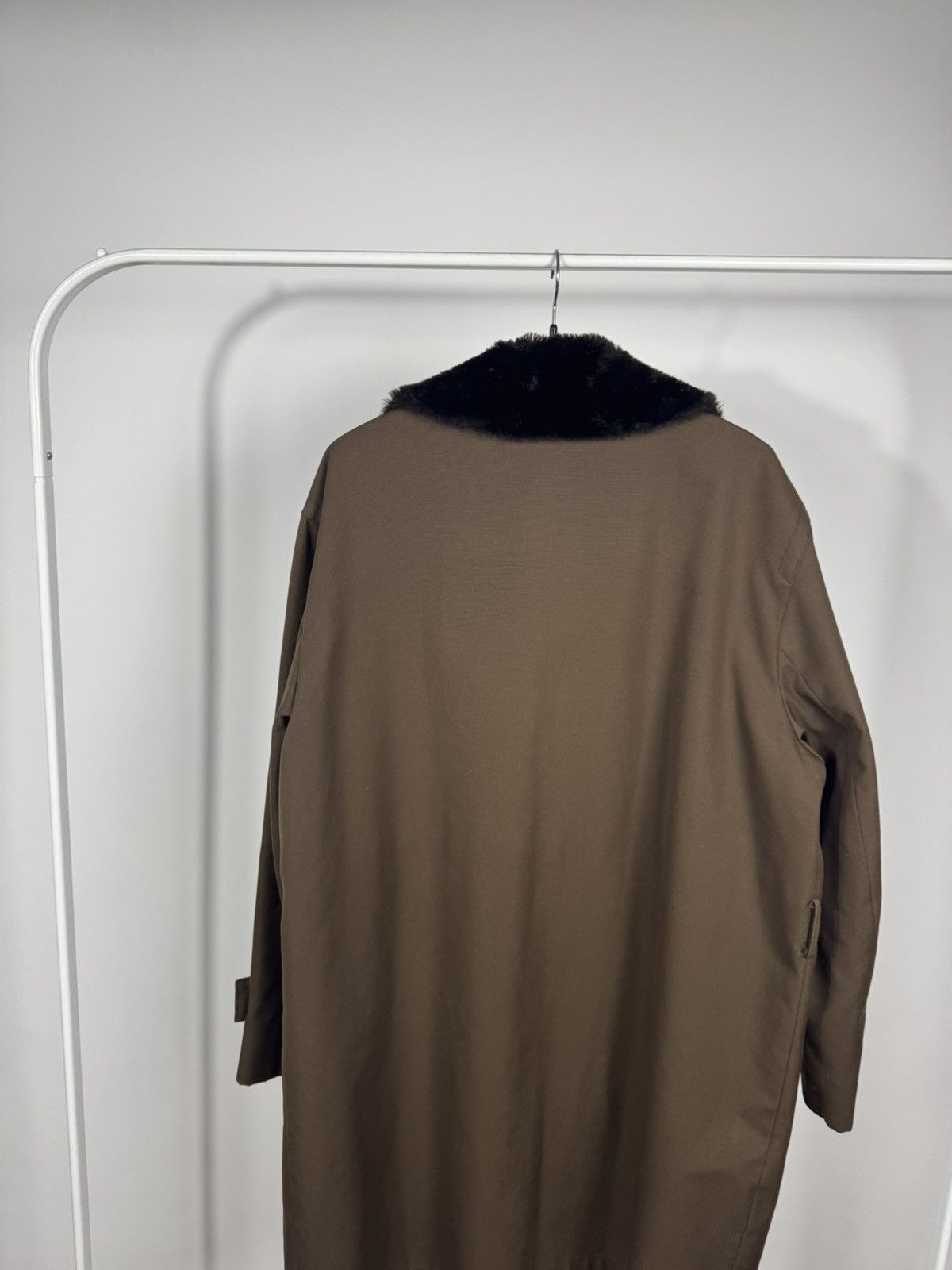 Other Vintage Brown Coat Faux Fur Collar Lined Winter Overcoat L Size US L / EU 52-54 / 3 - 13 Thumbnail