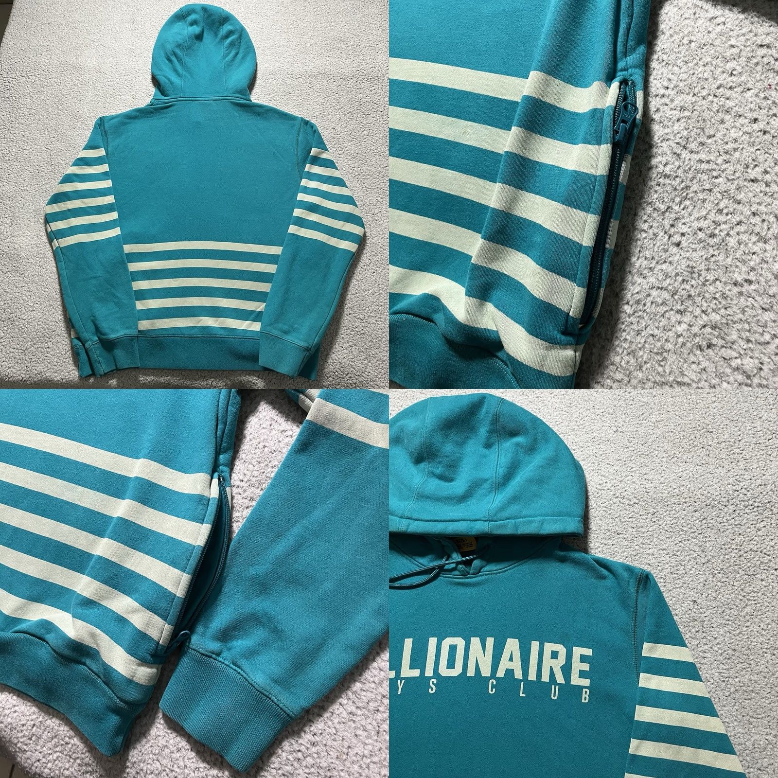 Billionaire Boys Club Billionaire Boys Club Hoodie Mens Large Blue Stripe Pullover Hooded Crew Neck Sweatshirt Slim Fit Graphic Print Pockets Hip Hop Sportswear Size US L / EU 52-54 / 3 - 8 Thumbnail