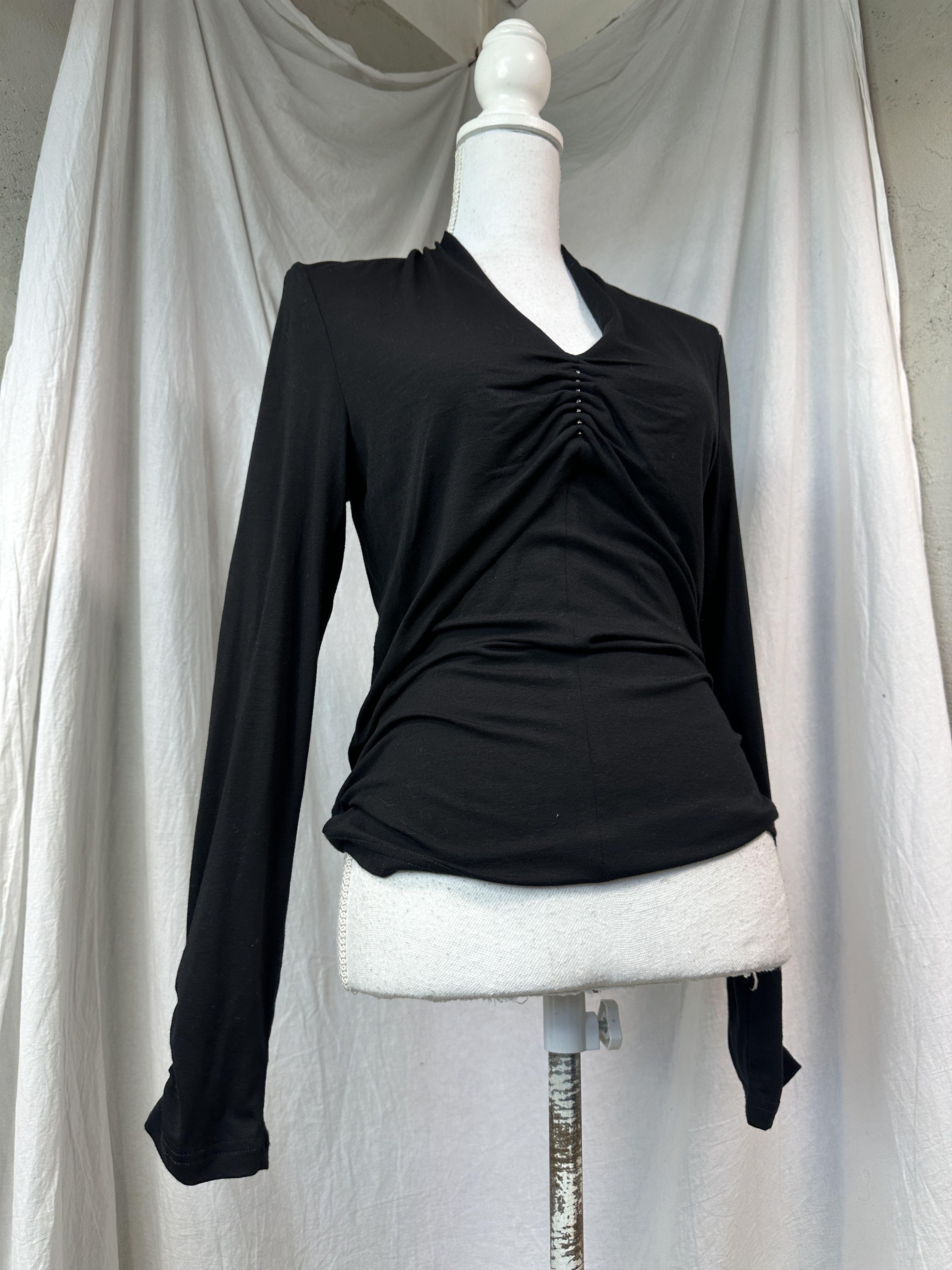 Vintage Vintage Avant Garde Ruffled Longsleeve Top 00s Size S / US 4 / IT 40 - 1 Thumbnail