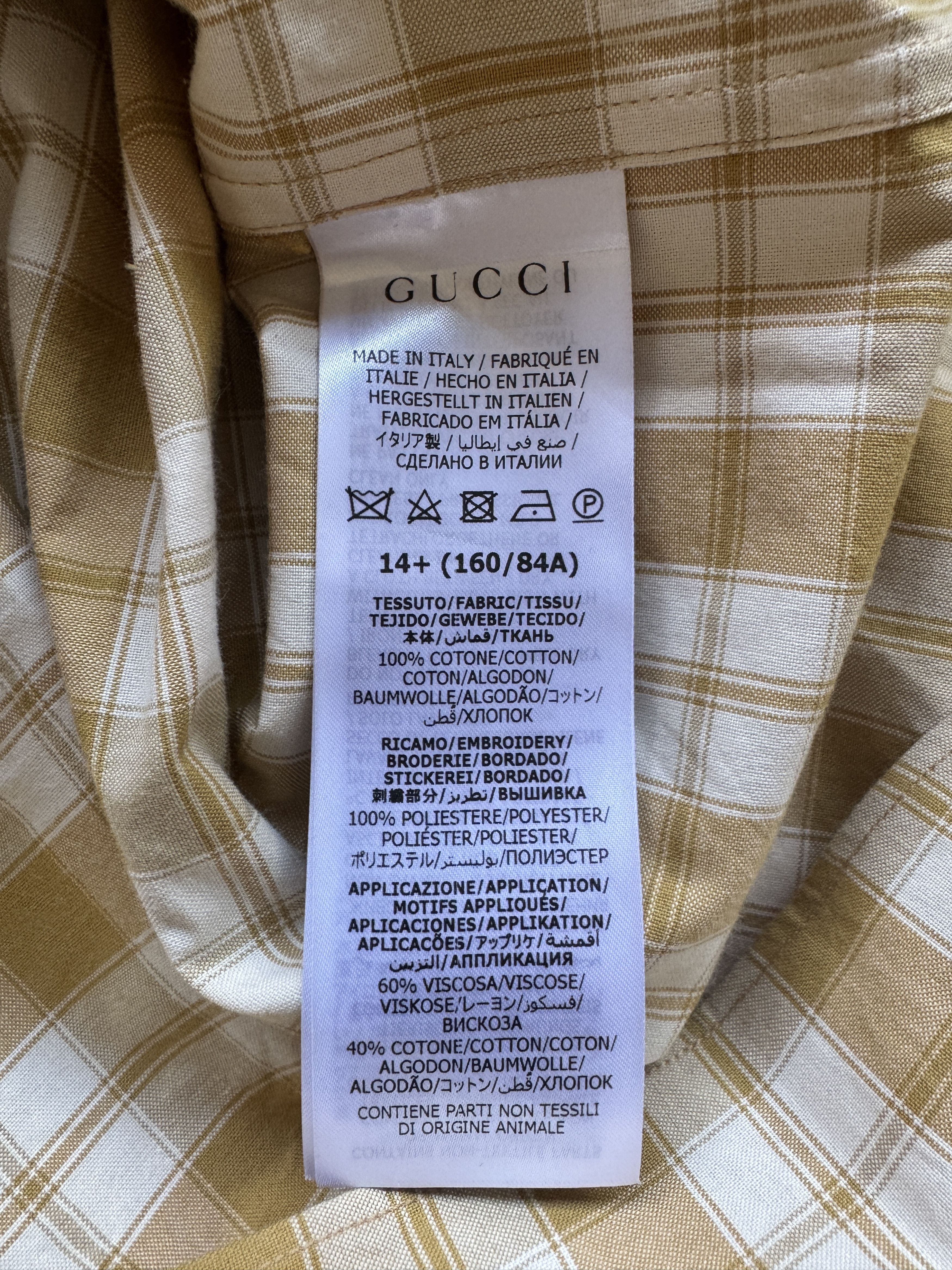 Gucci Checked Shirt with Stripes Size US S / EU 44-46 / 1 - 15 Thumbnail