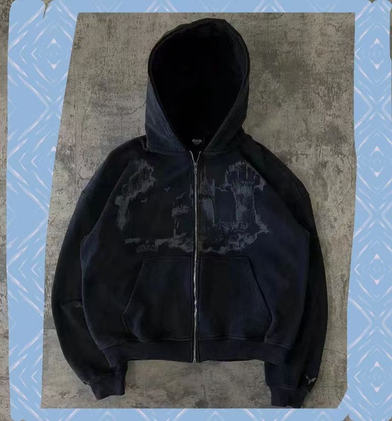 Vintage Relaxed-fit hip-hop hooded zip-up jacket Size US M / EU 48-50 / 2 - 1 Thumbnail