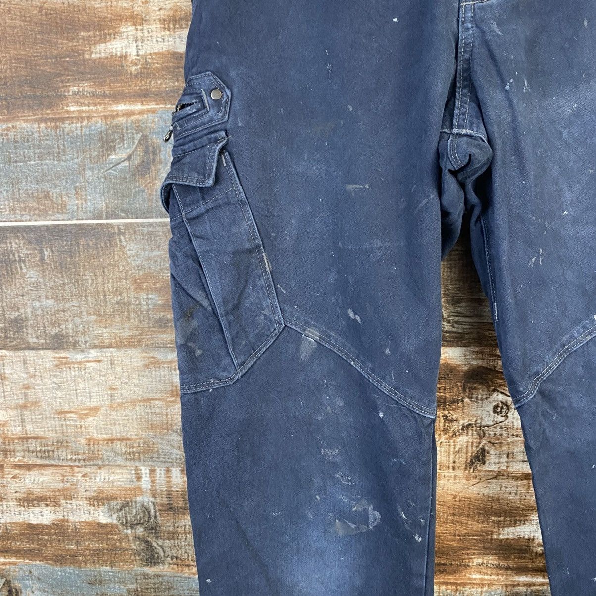 Japanese Brand DL Tora Dark Blue Cargo Multipocket Pants #C970 Size US 28 / EU 44 - 10 Thumbnail