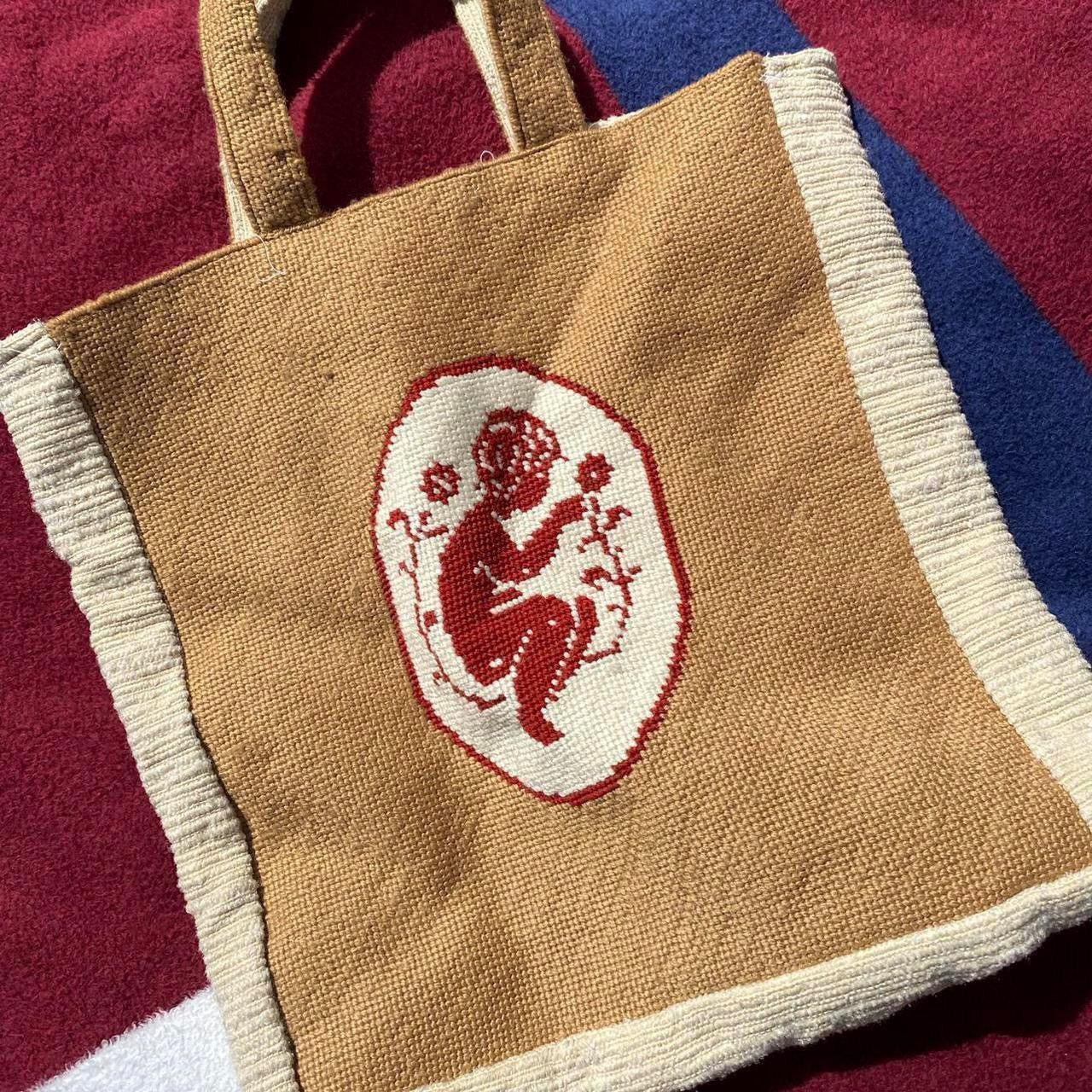 Vintage Vintage handmade needle point reversible Angel tote bag Size ONE SIZE - 2 Thumbnail