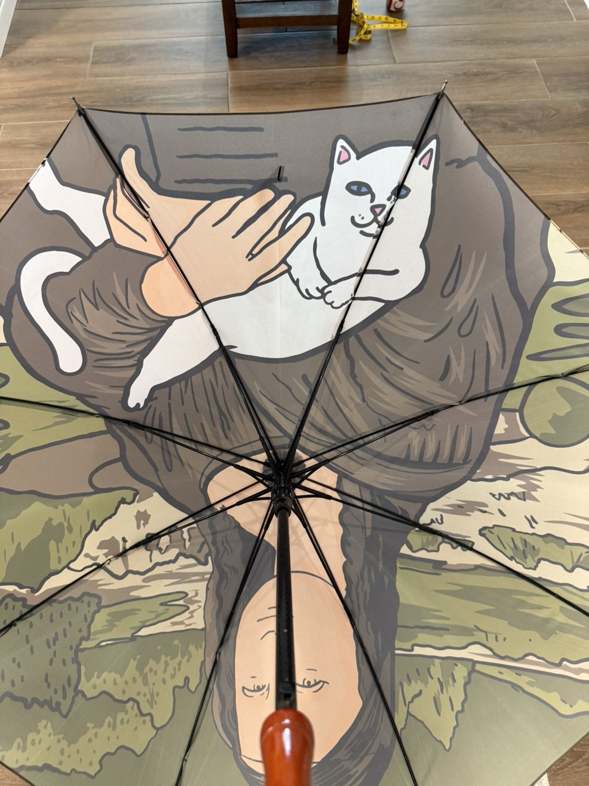RIPNDIP RipnDip Mona Lisa x Lord Nermal Umbrella Size ONE SIZE - 3 Thumbnail