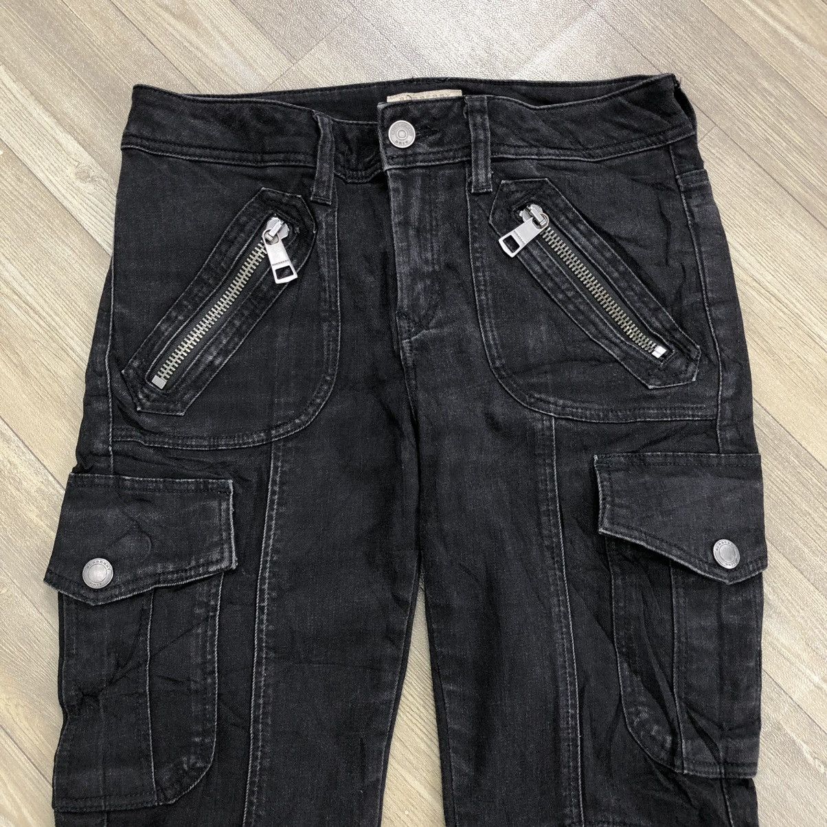 Burberry × Designer × Vintage 2000s Burberry Brit Cargo Bondage Bikers Jeans Skinny Size US 32 / EU 48 - 2 Thumbnail
