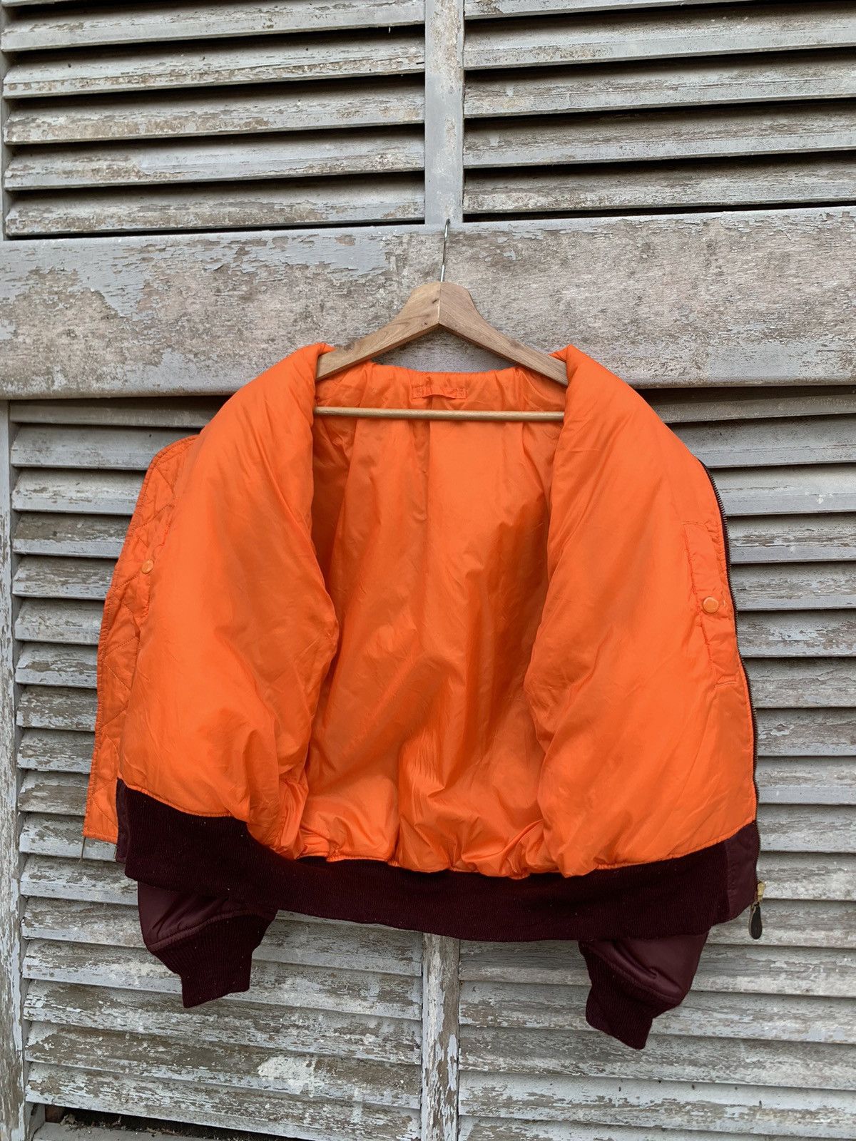 Vintage 🪖MA-1 MAN INTERMEDIATE MAROON BOMBER JACKET Size US M / EU 48-50 / 2 - 7 Thumbnail