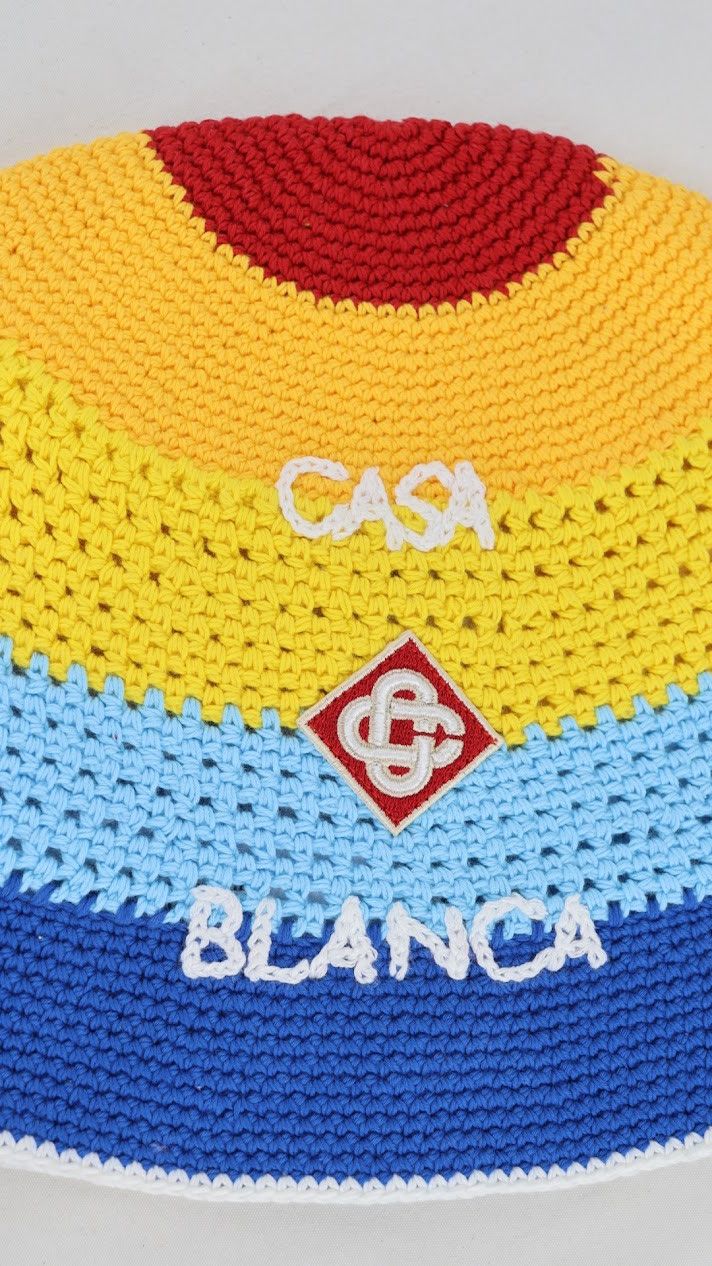 Casablanca o1rshd1 Q: 2 / Size: S/M / Knit Striped Crochet Hat Rainbow Size ONE SIZE - 4 Thumbnail