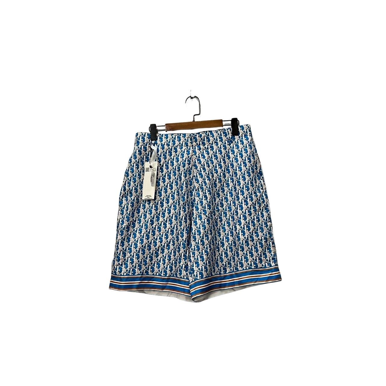 Dior Dior Blue Oblique Silk Shorts Size 32 Size US 32 / EU 48 - 1 Thumbnail