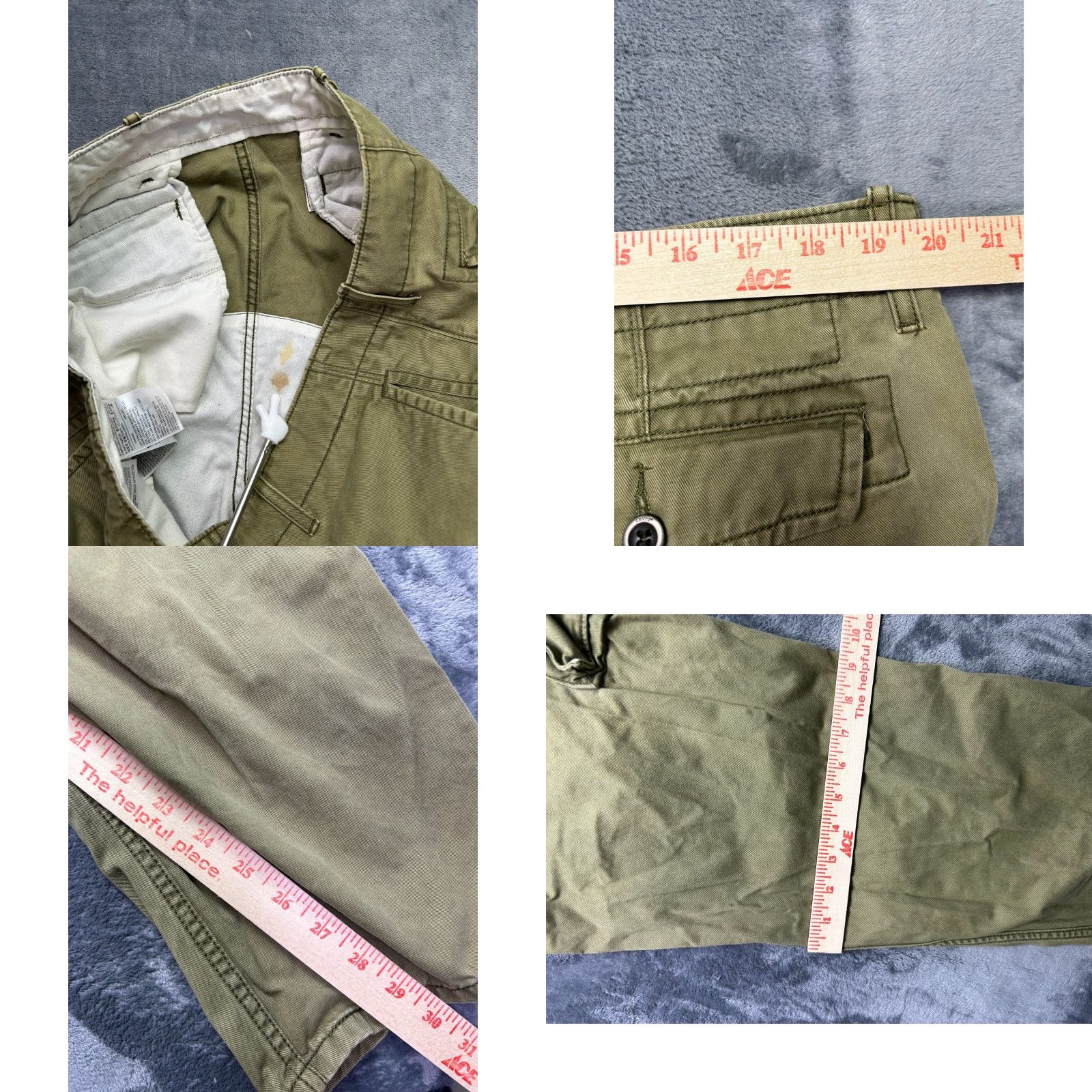 Levi's Levis Cargo Pants Mens Olive Green Cotton 38x30 Relaxed Straight 500 Series Utility Size US 38 / EU 54 - 8 Thumbnail