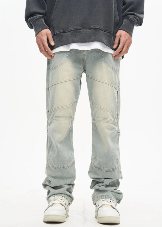 Japanese Brand × Jean American retro street washed wrinkled casual jeans Size US 32 / EU 48 - 1 Thumbnail
