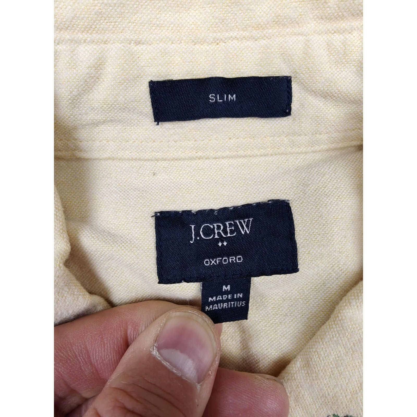 J.Crew J.CREW Shirt Mens M Yellow Cactus Oxford Short Sleeve Slim Fit Embroidered Size US M / EU 48-50 / 2 - 2 Thumbnail