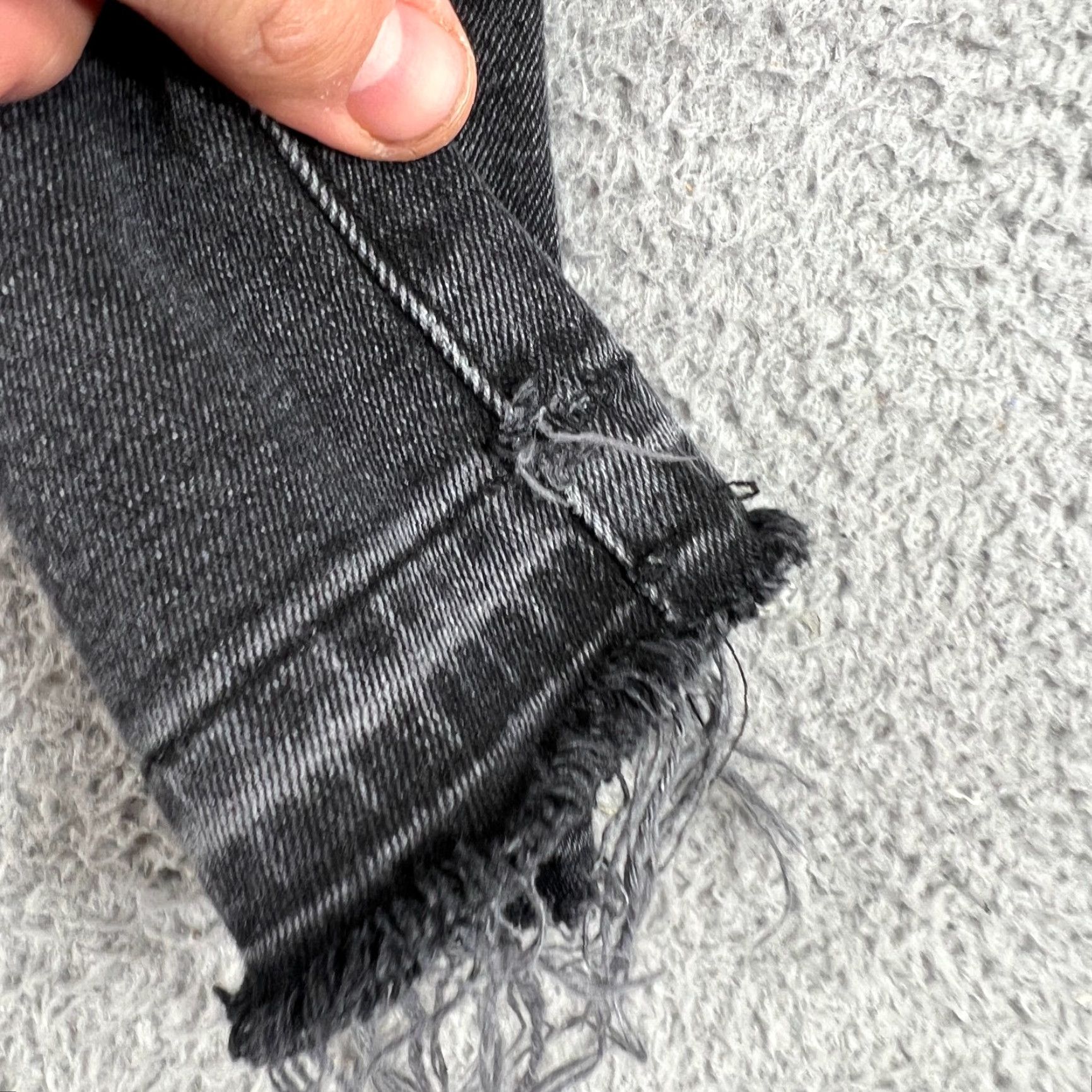 Madewell VINTAGE Madewell Jeans Straight 90s High Rise Frayed Hem 26 Black Denim Cotton 5-Pocket Womens Size 28" / US 6 / IT 42 - 5 Thumbnail