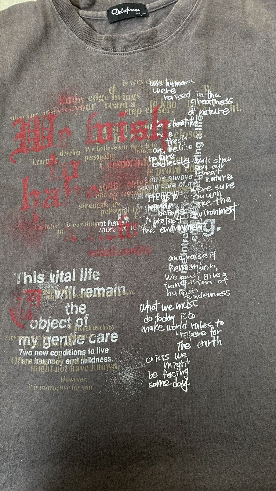 Japanese Brand VINTAGE JAPAN DELUFOAM POEMS TEE Size US M / EU 48-50 / 2 - 2 Thumbnail