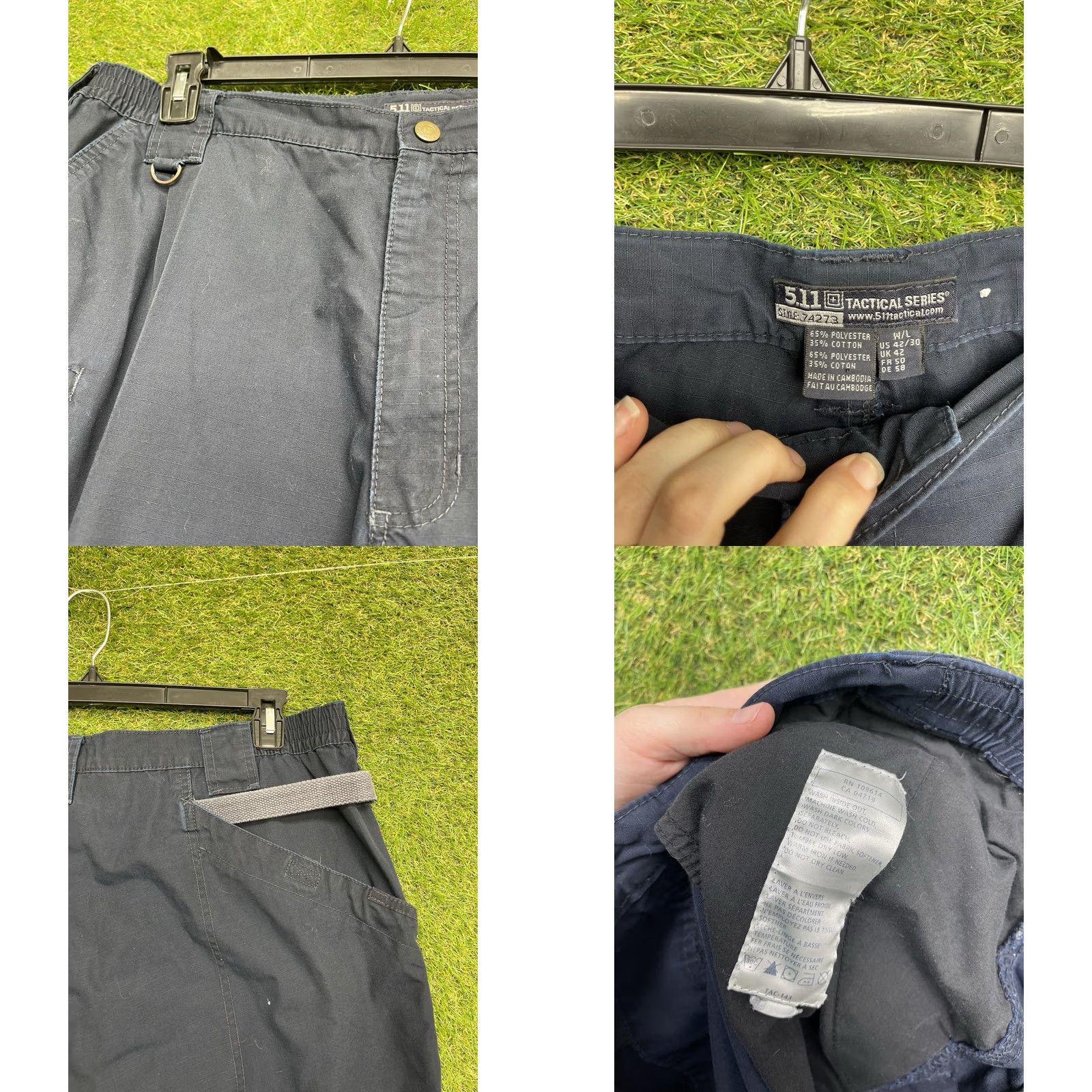 Vintage 5.11 Tactical Pants Mens 42x30 Blue Taclite Pro Cargo Ripstop Workwear Y2K Pants Size US 42 / EU 58 - 8 Thumbnail