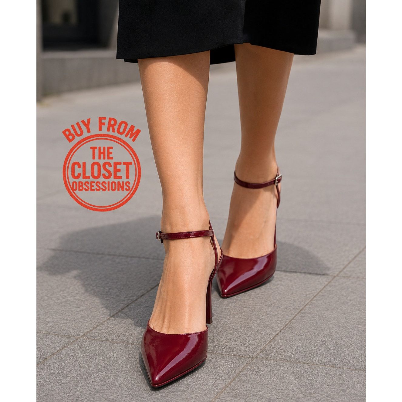 Zara ZARA Cherry Red Slingback Heels Pointed Toe Pumps NWT Size US 7.5 / IT 37.5 - 4 Thumbnail