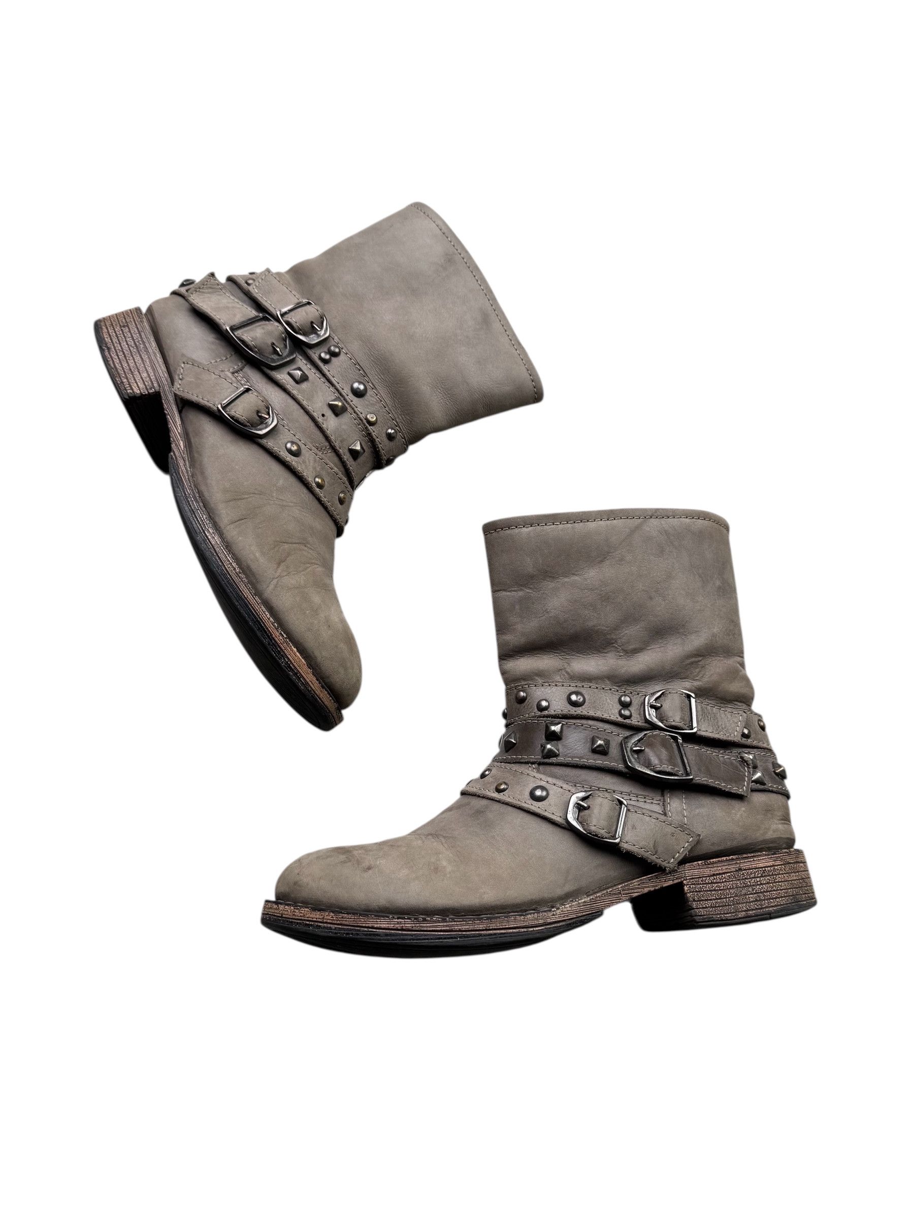 Other Vintage Leather Boots With Belted M42(E26)D15(V59) Size US 8 / IT 38 - 1 Thumbnail