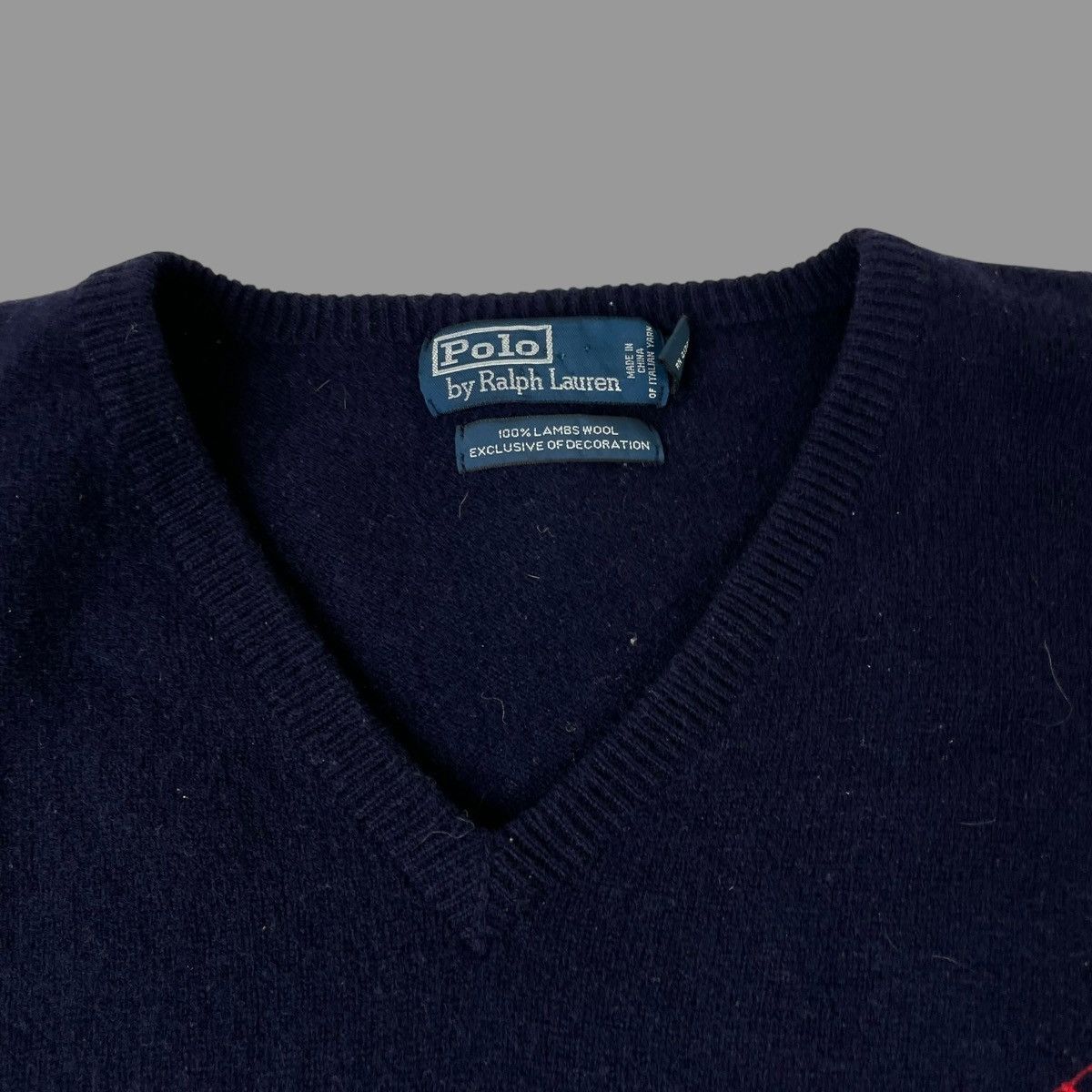 Polo Ralph Lauren Vintage polo Ralph Lauren wool v neck sweater Size US XL / EU 56 / 4 - 4 Thumbnail