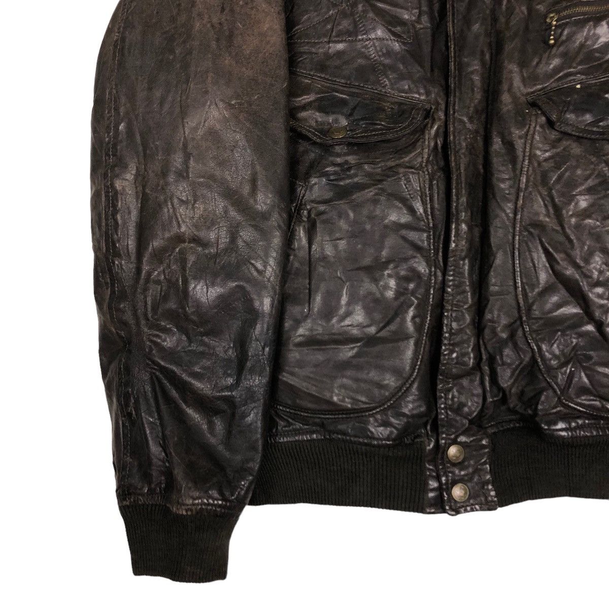Japanese Brand 🔥Vintage Fly Leather Jacket JC Havard Japan Issey Miyake Size US L / EU 52-54 / 3 - 4 Thumbnail