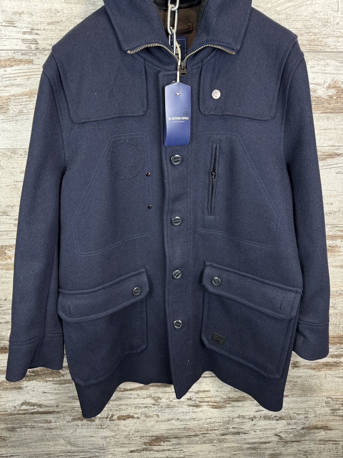 G-Star BNWT! Mens G Star Raw LAMOND DUFFLE WOOL COAT jacket Size US XXL / EU 58 / 5 - 3 Thumbnail