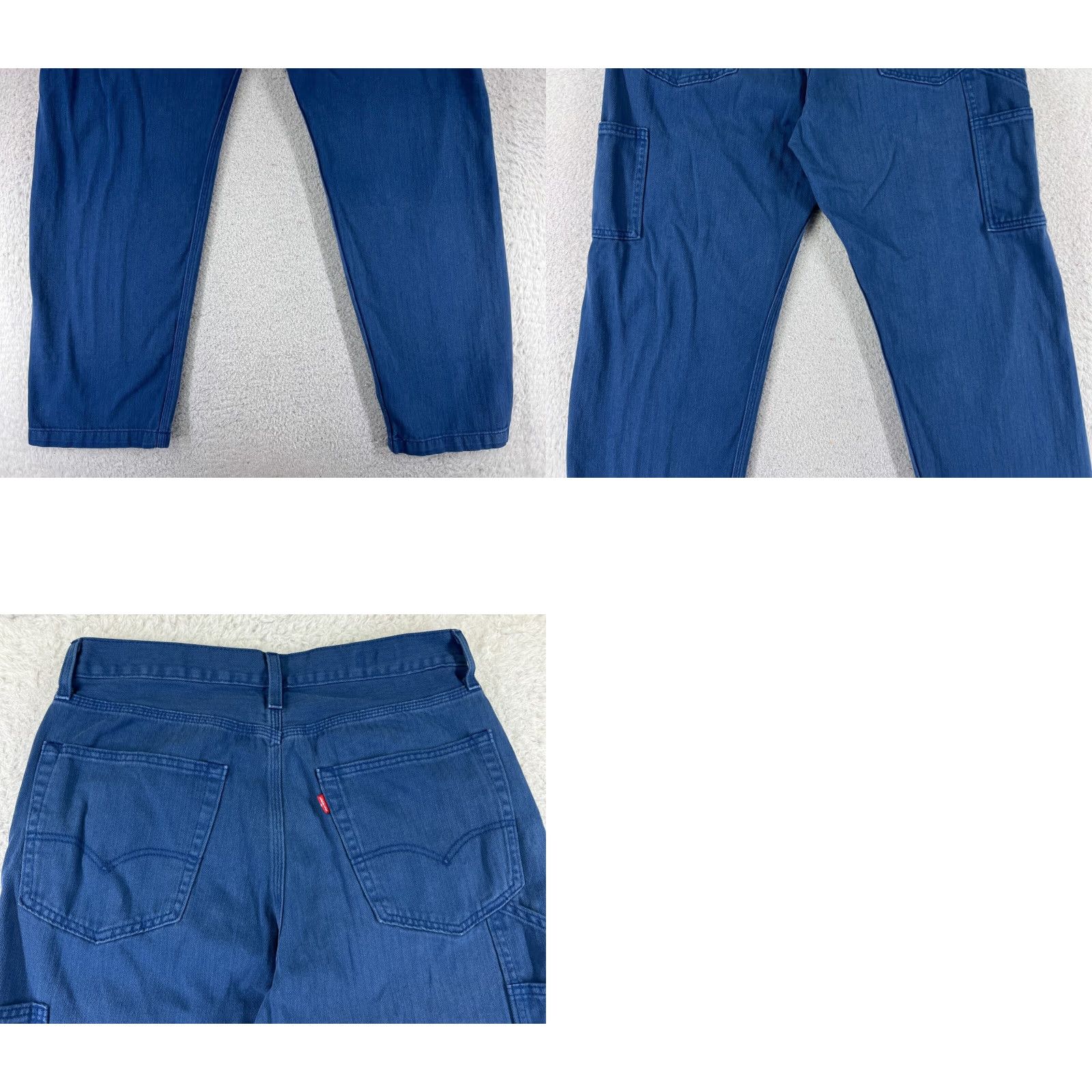 Levi's Levis Jeans Mens 31 Blue Denim Straight Carpenter Herringbone 30x29 Jeans Size US 31 - 10 Thumbnail