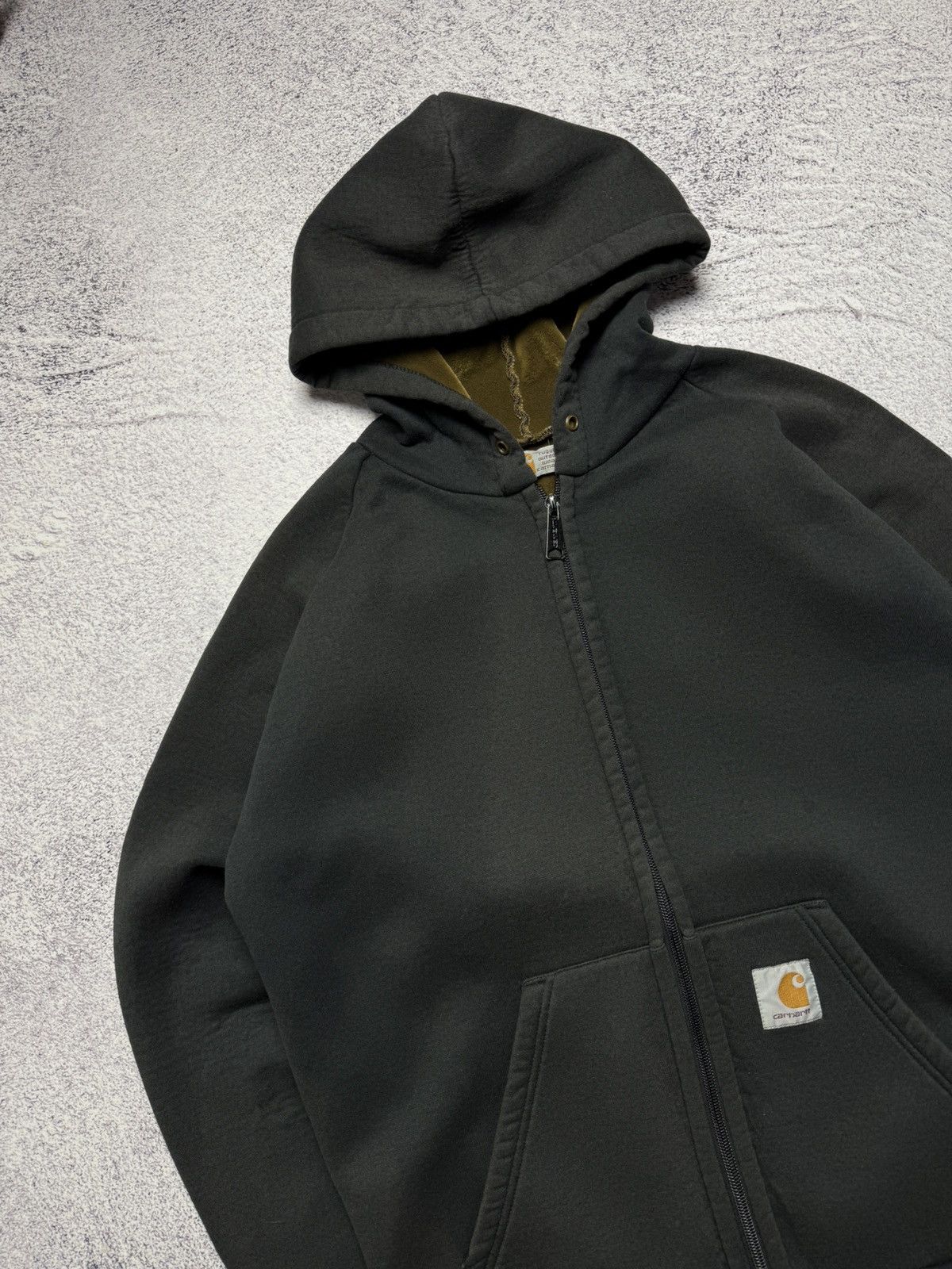 Carhartt Vintage Carhartt Zip Hoodie Faded Work Jacket Y2k Style Rare Size US L / EU 52-54 / 3 - 2 Thumbnail
