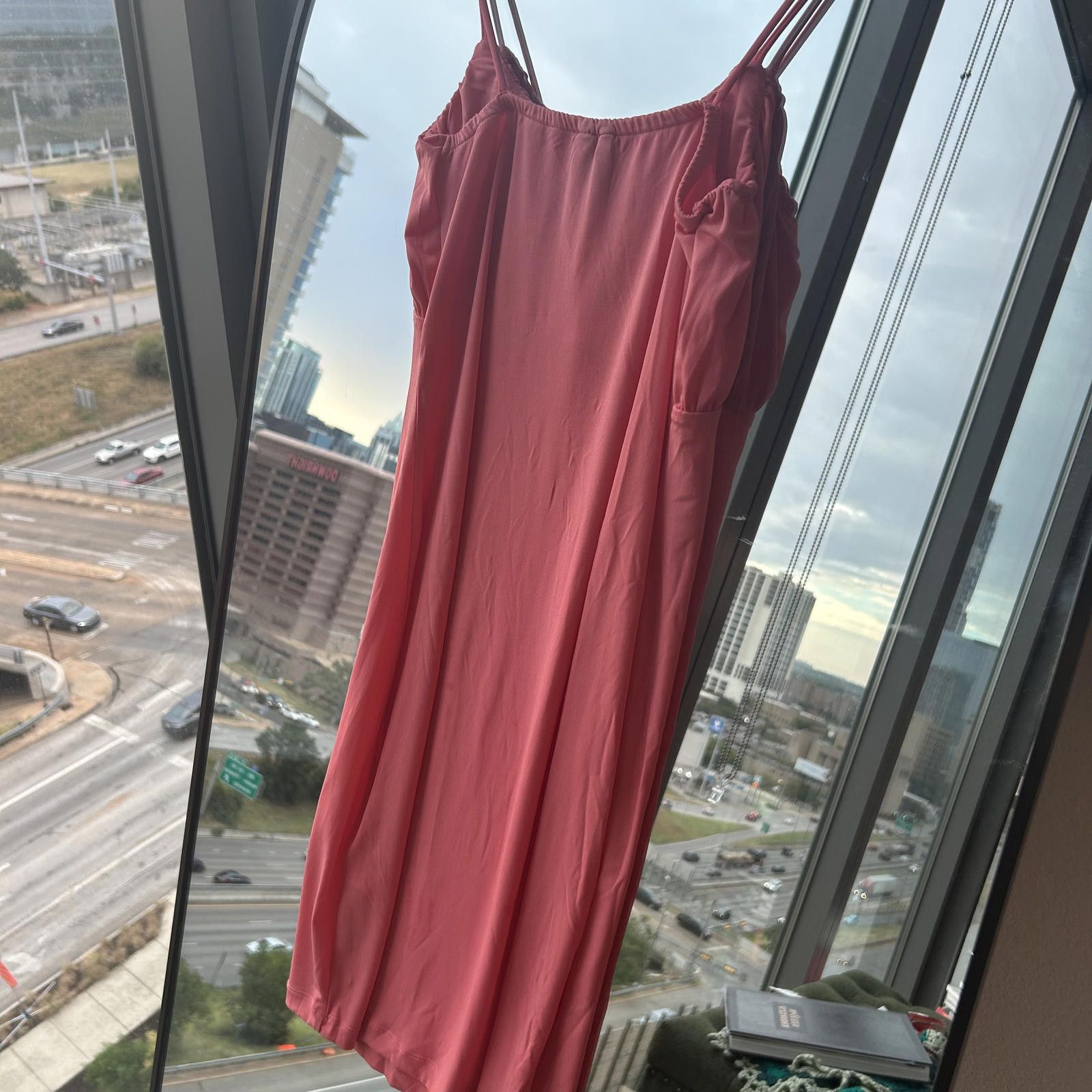 Designer Vero Moda Coral Pink Y2K Dress, Size S Size S / US 4 / IT 40 - 6 Thumbnail