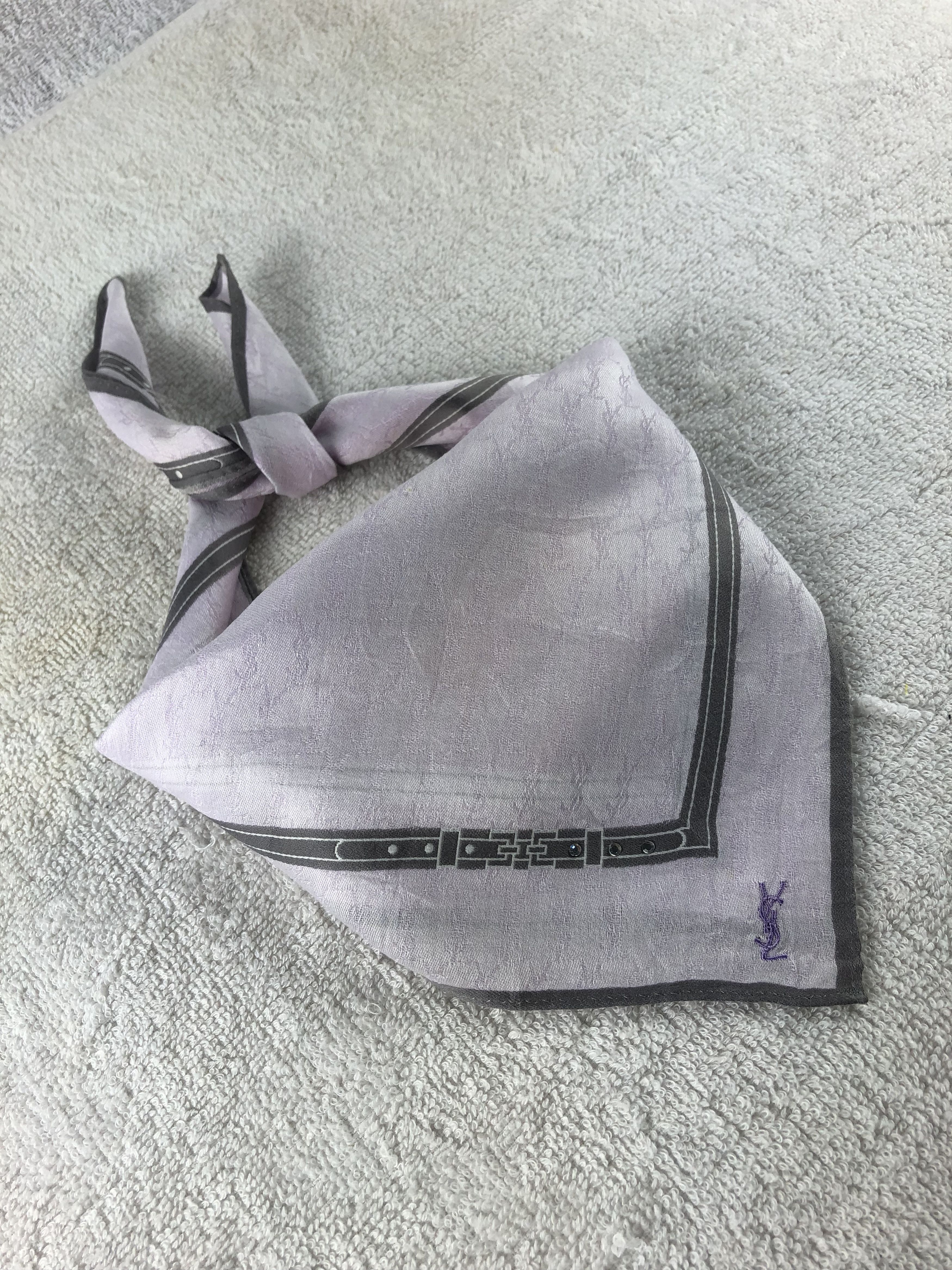 Vintage Yves Saint Laurent Handkerchief / Bandana / Neckerchief Size ONE SIZE - 2 Thumbnail