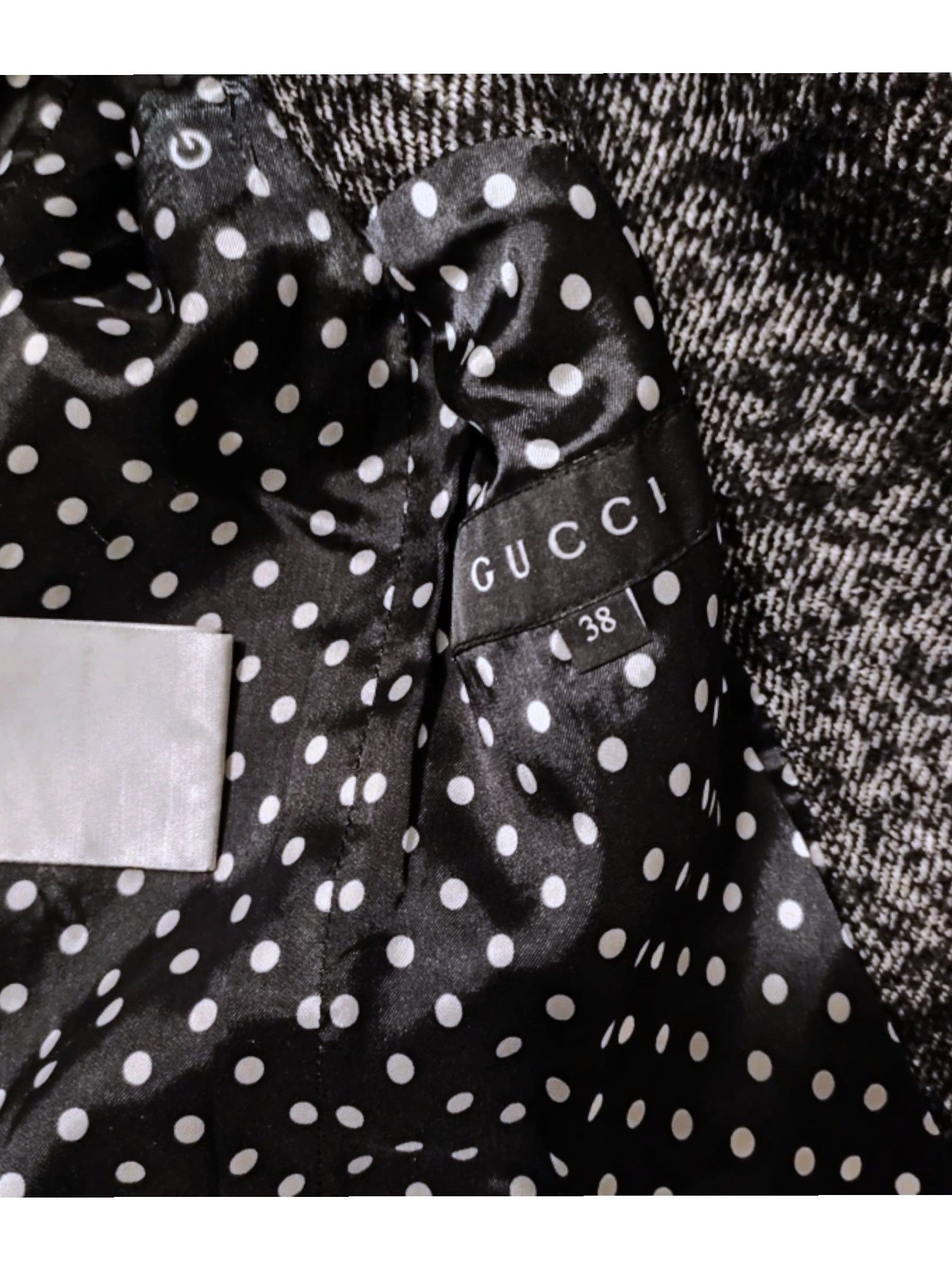 Gucci Gucci Double-Breasted Tweed Coat with Polka Dot Lining, 2013 Size XS / US 0-2 / IT 36-38 - 8 Thumbnail