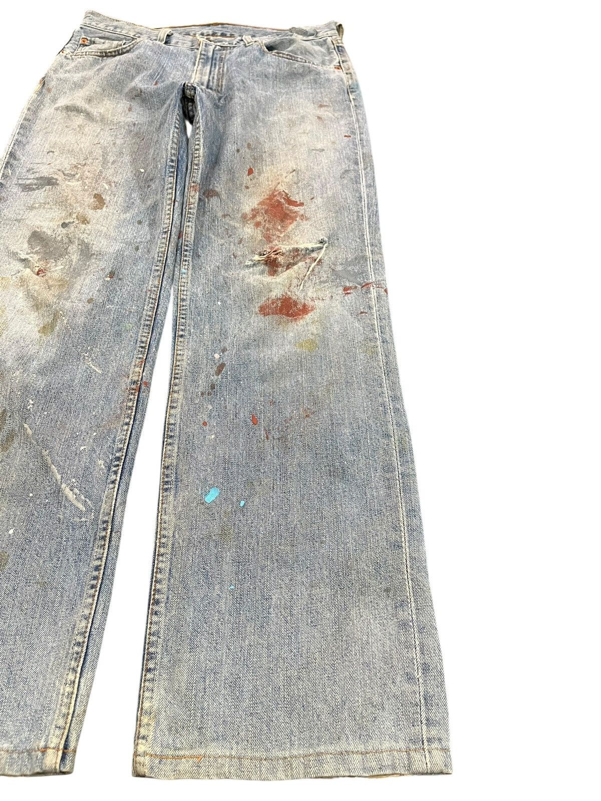 LVC × Levi's × Levi's Vintage Clothing Vintage Levi’s 503 Ripped Paint Splatter Distressed Denim Size US 32 / EU 48 - 4 Thumbnail