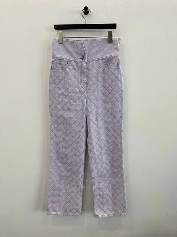 Chanel Chanel Light Purple Denim Women's Pants . Size 25" / US 0 / IT 36 - 1 Thumbnail