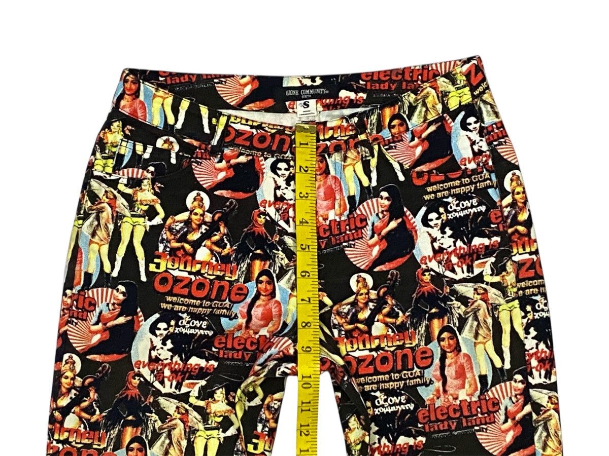 Vintage 💃90s Ozone Communituly Tokyo Cowgirls Printed Bootcut Jeans Size US 28 / EU 44 - 16 Thumbnail