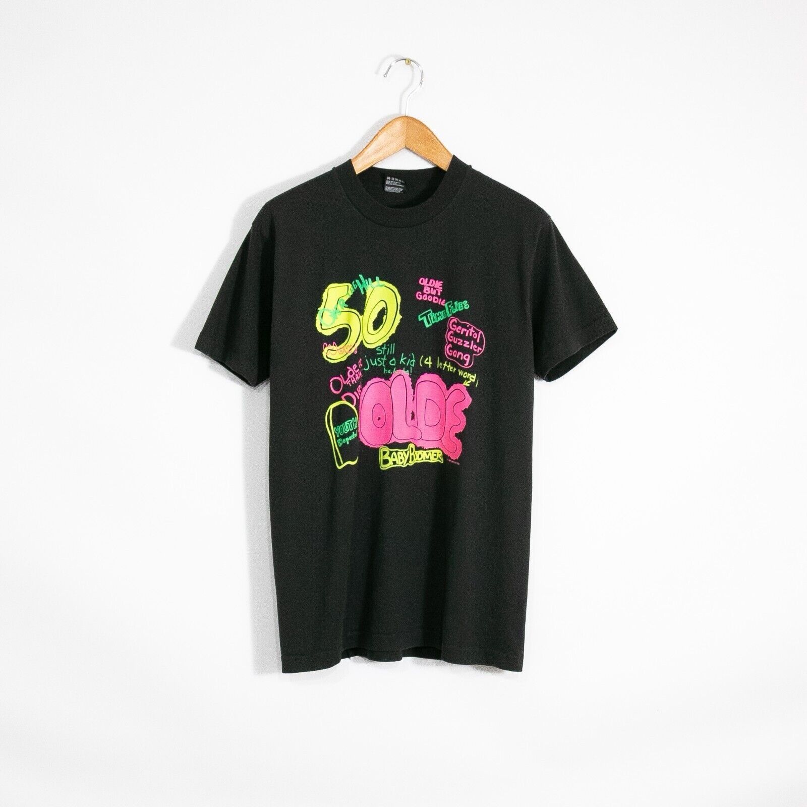Vintage Vintage 90s 50 Year Old Funny T Shirt Large - Baby Boomer Size US L / EU 52-54 / 3 - 1 Thumbnail