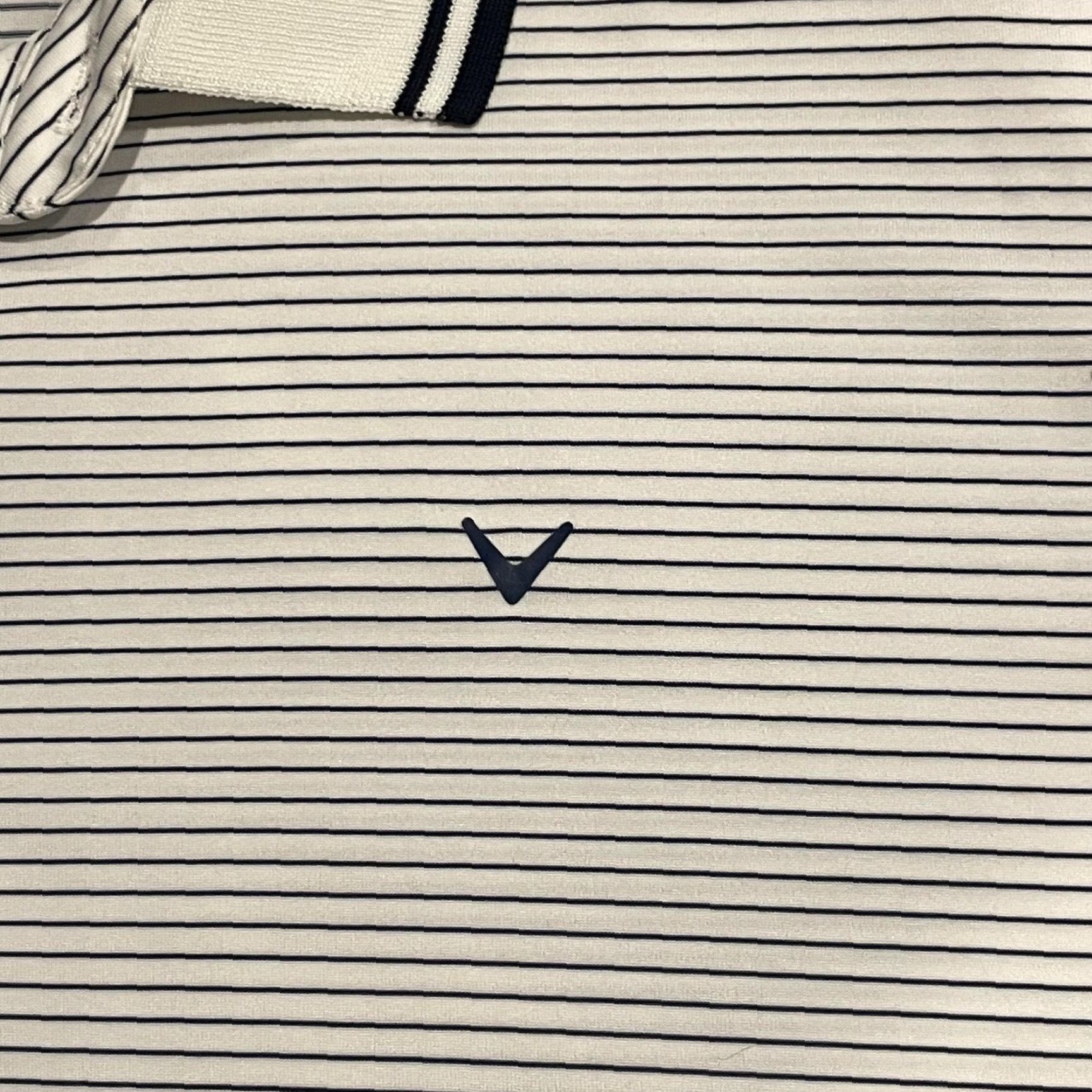 Callaway NWT Callaway Polo Shirt Mens 2XL White Navy Stripe Opti-Dri Opti-Shield Golf Short Sleeve Collared Size US XXL / EU 58 / 5 - 4 Thumbnail