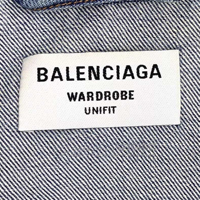 Balenciaga Balenciaga Blue Washed Graffiti Printed Cotton Collar Sing Size US L / EU 52-54 / 3 - 7 Thumbnail