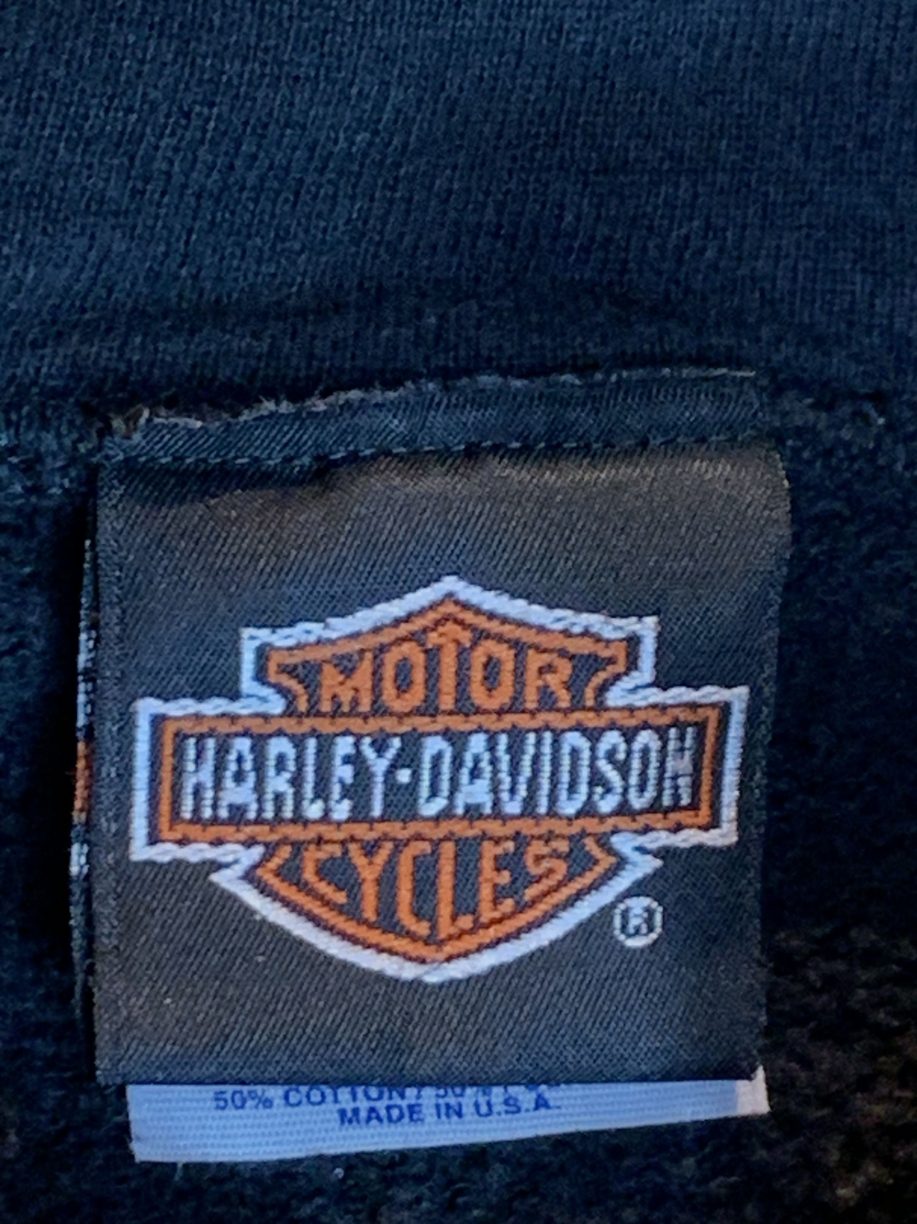 Harley Davidson RARE Vintage 90s Harley Davidson Moto Quarter Zip Sweatshirt Size US L / EU 52-54 / 3 - 8 Thumbnail