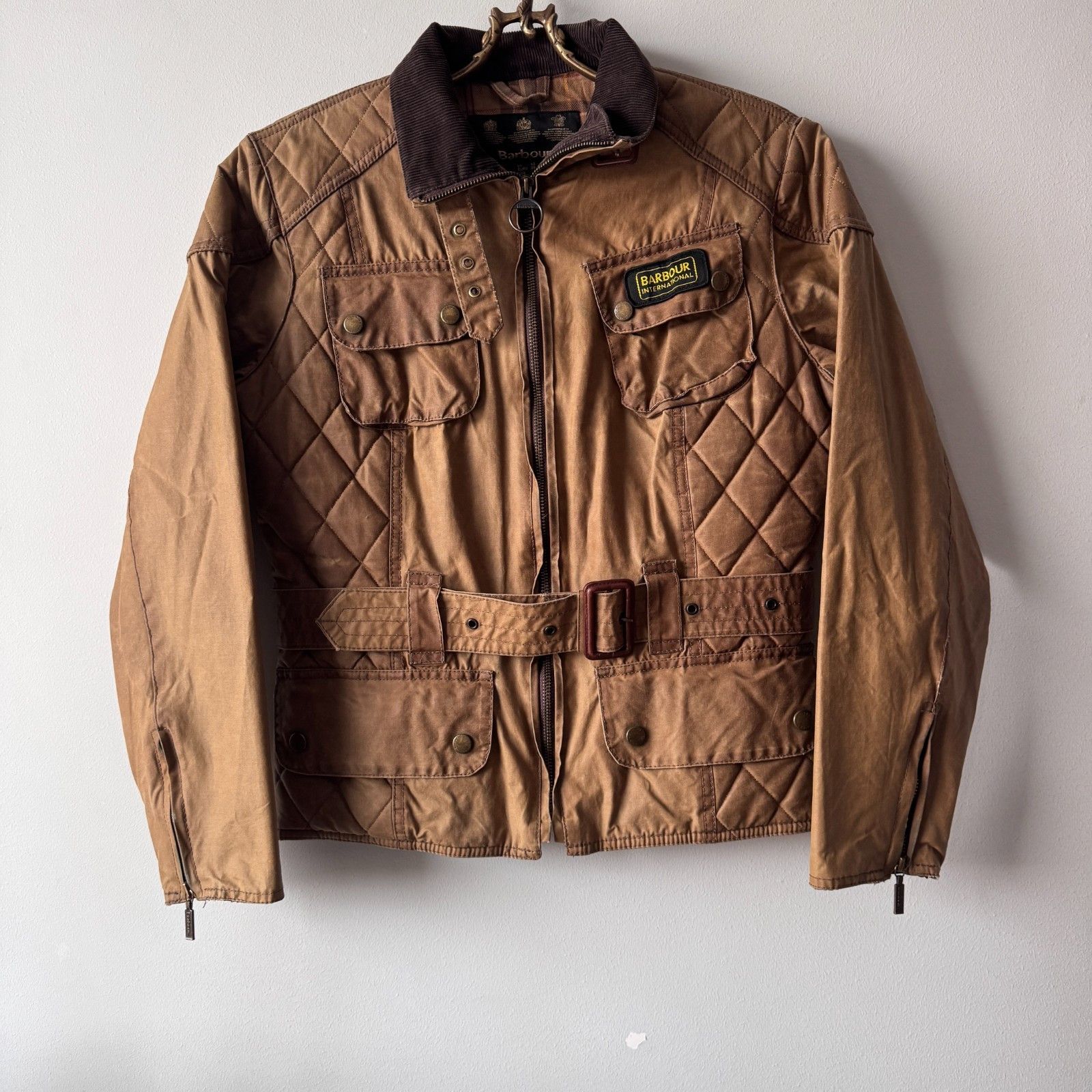 Barbour Barbour International Tartan Wax Biker Jacket Vintage Size M / US 6-8 / IT 42-44 - 2 Thumbnail