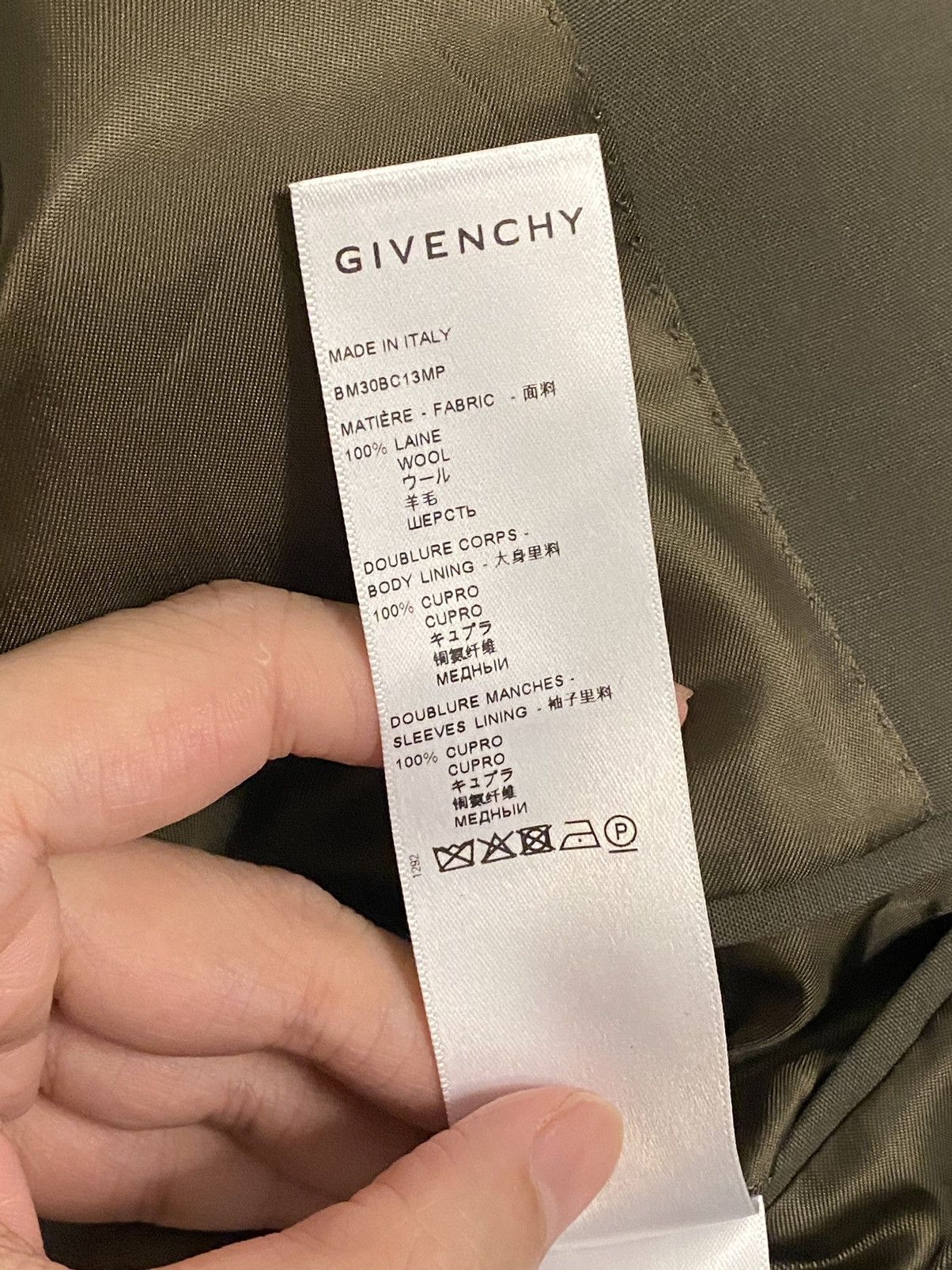 Givenchy Givenchy khaki wool blazer jacket 52 Size 52R - 8 Thumbnail