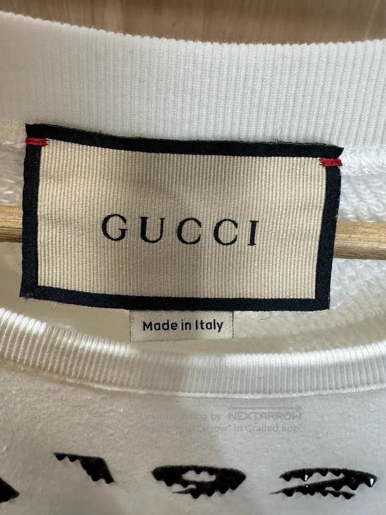 Gucci Gucci White 1921 series rhinestone large logo round-neck s Size US M / EU 48-50 / 2 - 3 Thumbnail