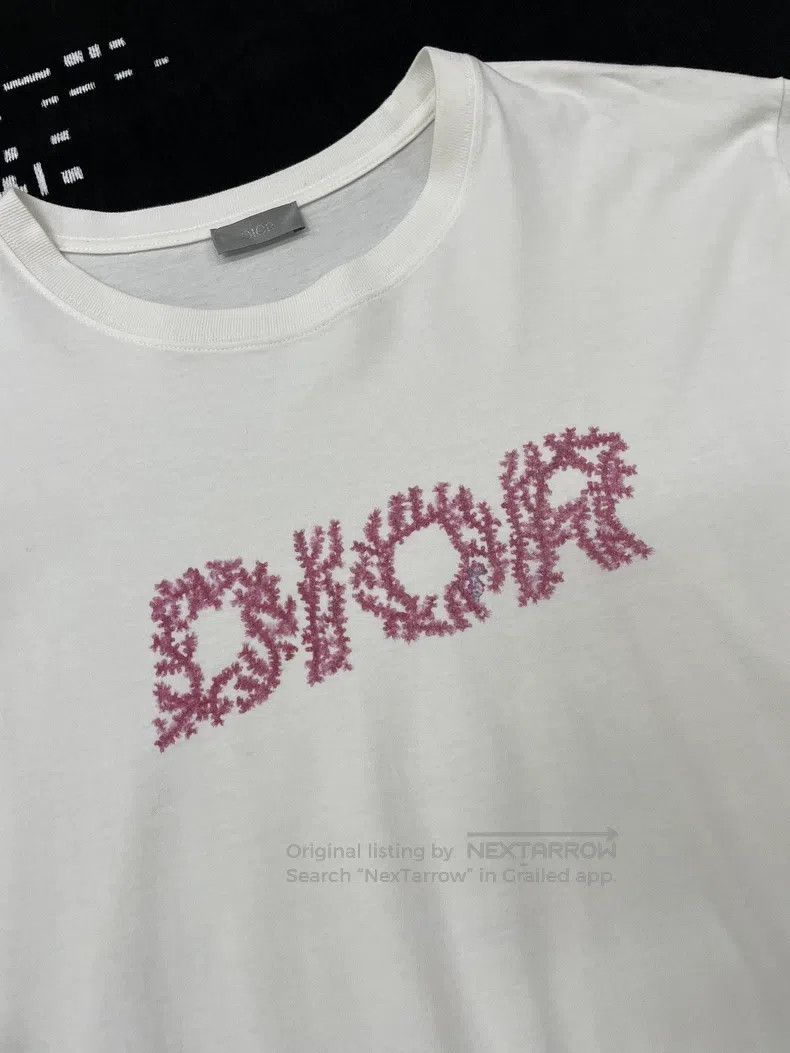 Dior Dior Pink letter embroidery logo short-sleeved T-shirt Size US L / EU 52-54 / 3 - 2 Thumbnail