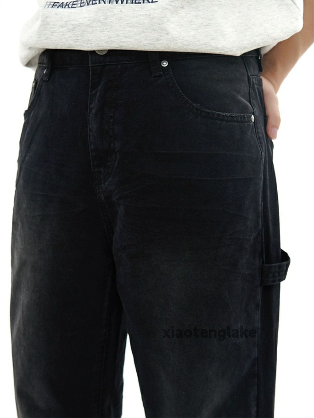 Jean × Vintage washed faded cleanfit yuppie carpenter cargo jeans Size US 30 / EU 46 - 3 Thumbnail