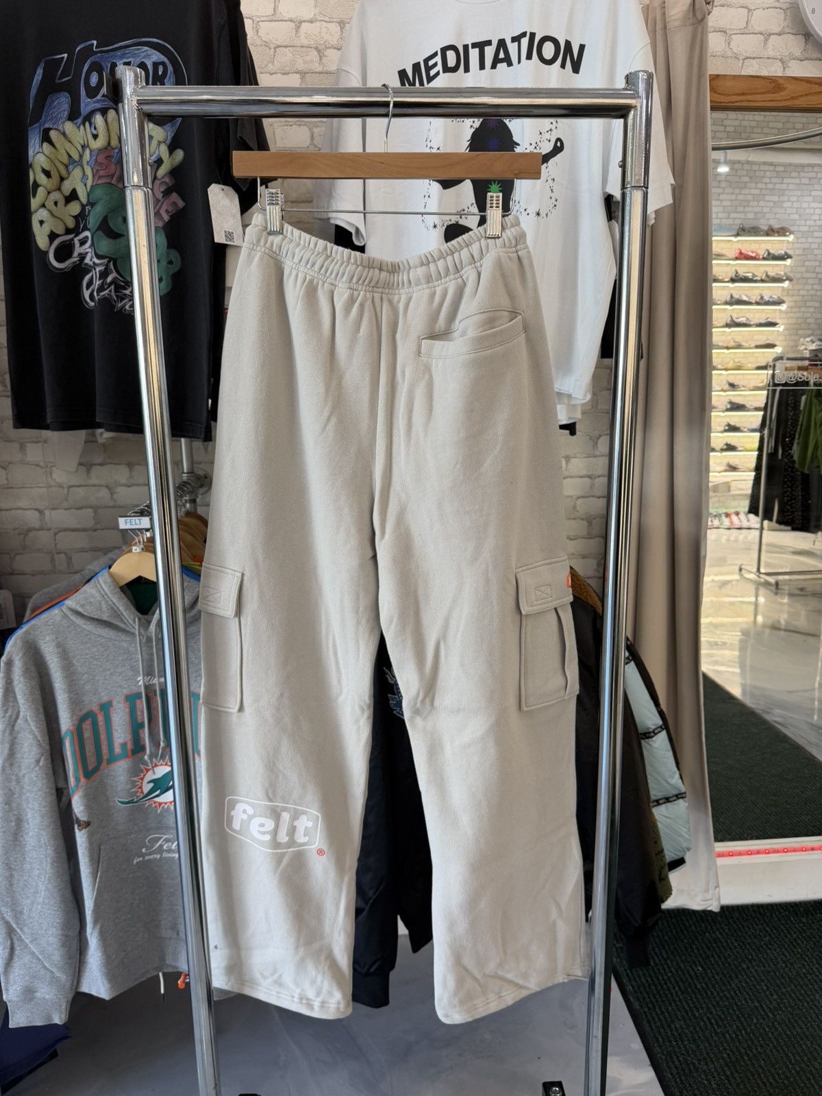 FELT FELT “Nostrand” Grey Cargo Sweatpants Size US 32 / EU 48 - 2 Thumbnail