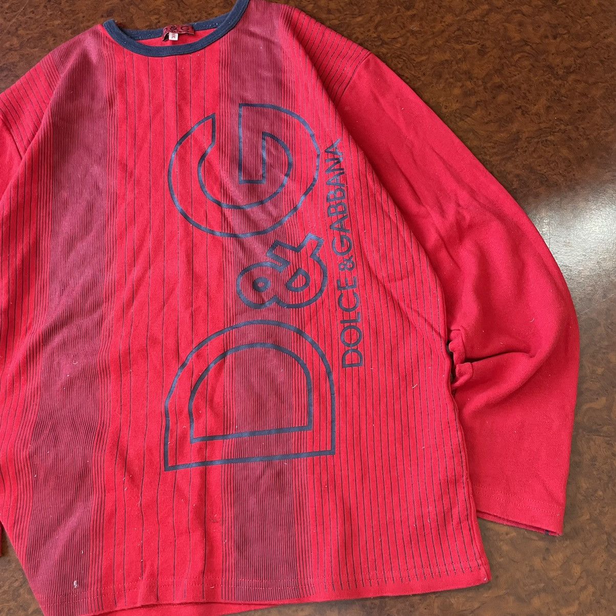 Vintage 1990’s Vintage Dolce Gabbana Logo Long Sleeve shirt 90s tee Size US XL / EU 56 / 4 - 2 Thumbnail