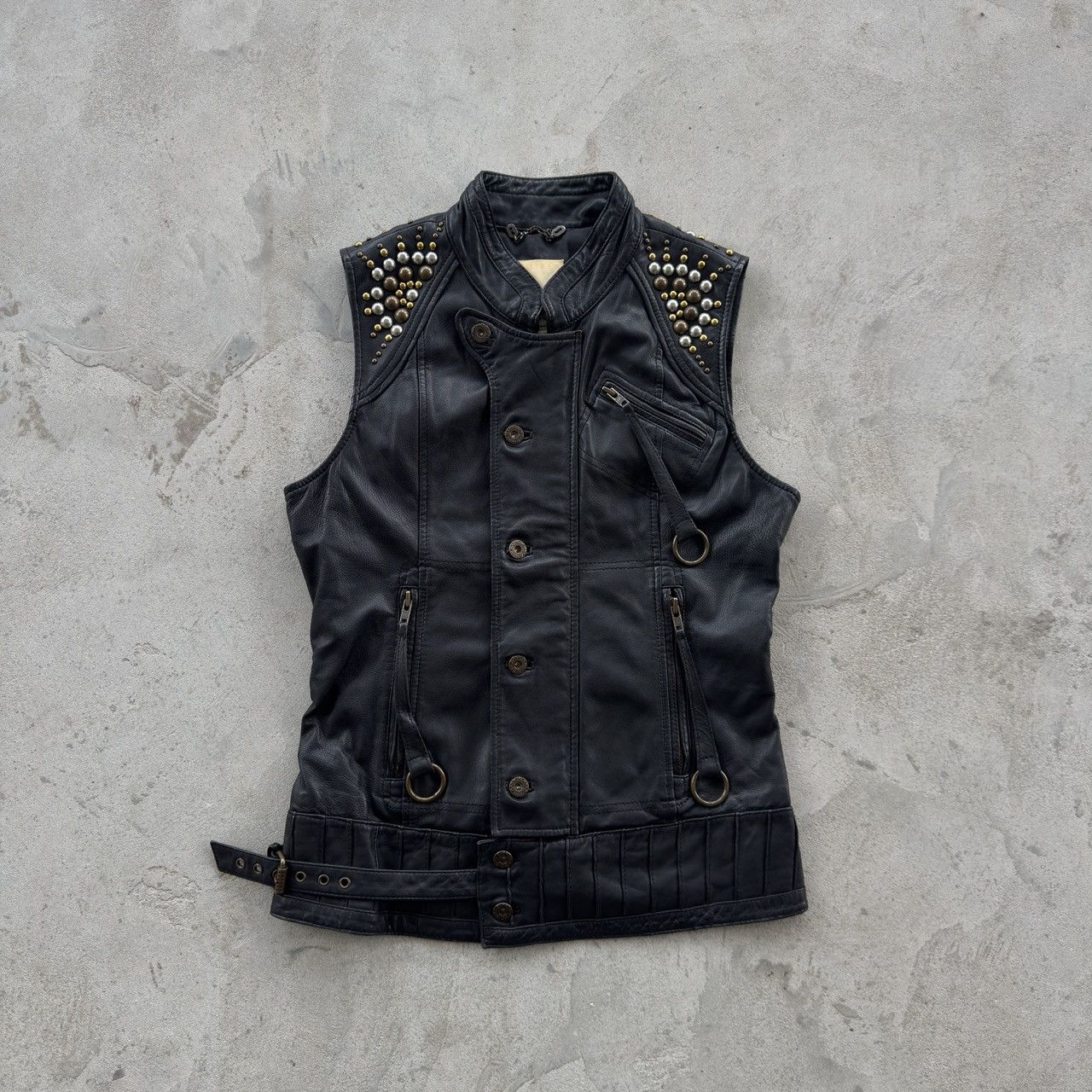Diesel Vintage Diesel Leather Biker Vest Pants Set Archive Punk Size US M / EU 48-50 / 2 - 2 Thumbnail