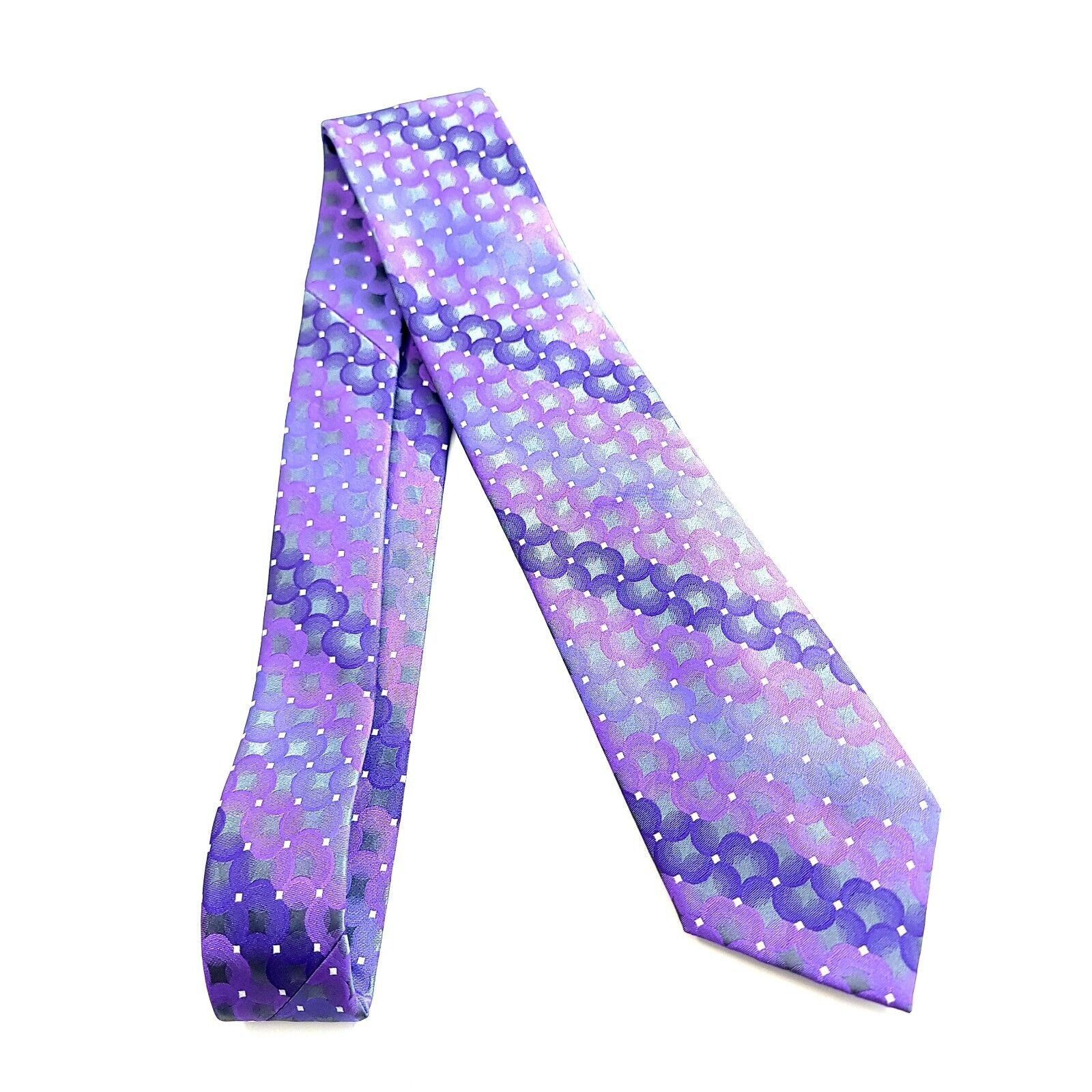 Arrow Arrow USA Woven Purple Geometric Polyester Tie Size ONE SIZE - 6 Thumbnail